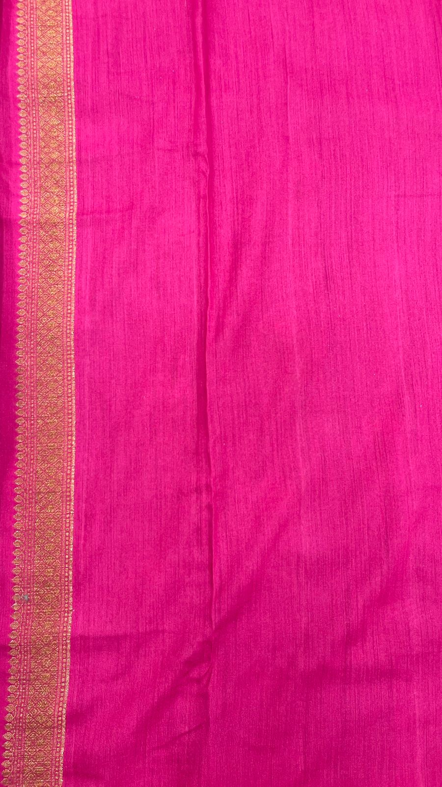Faishana Pure Silk Handloom Purple Muga Silk Zari Mina Floral Booti Contrast Magenta Anchal Copper Zari Border Banarasi Saree with Magenta Blouse