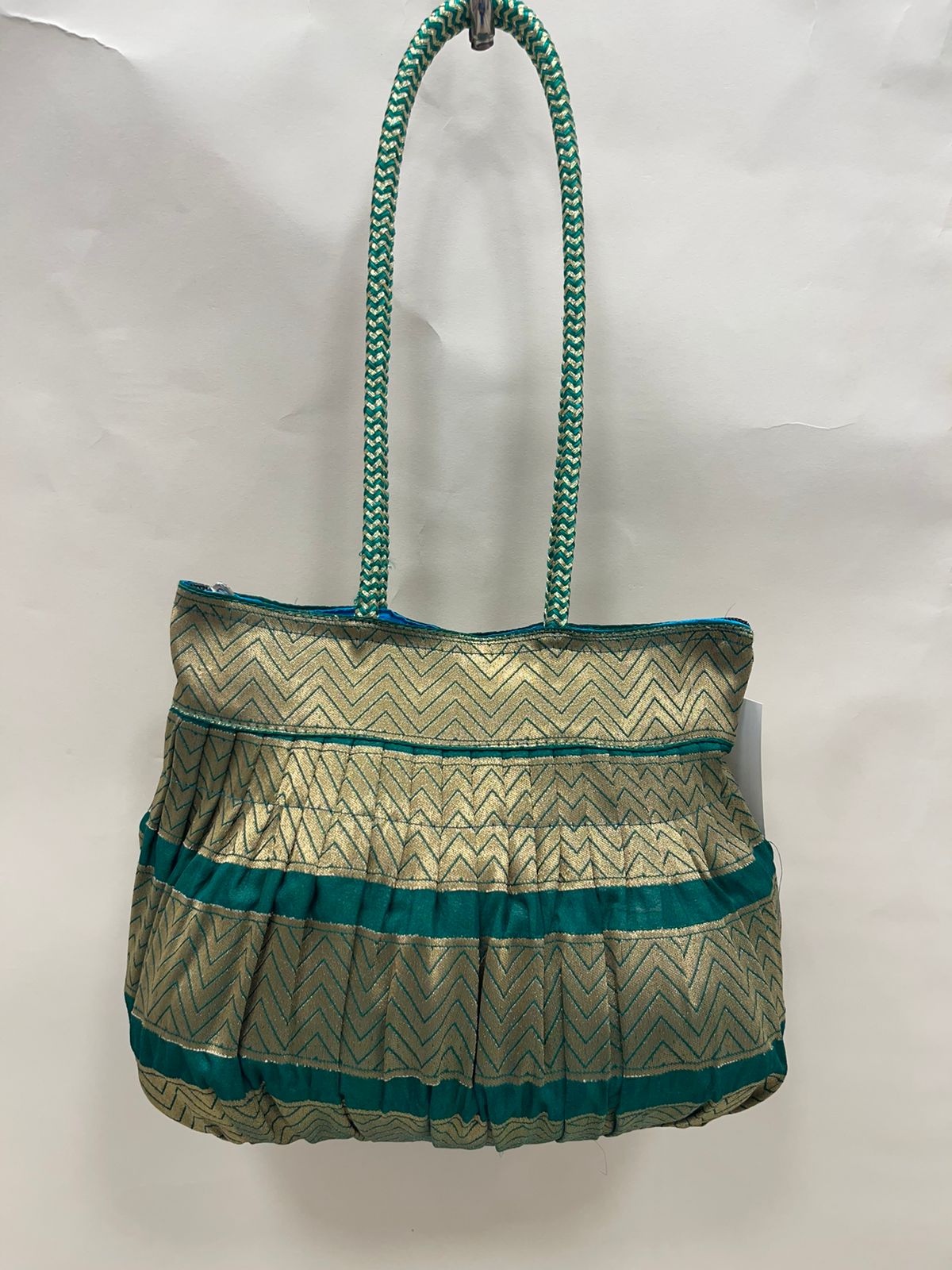Dark Green Banarasi Hand Bag HBG_34