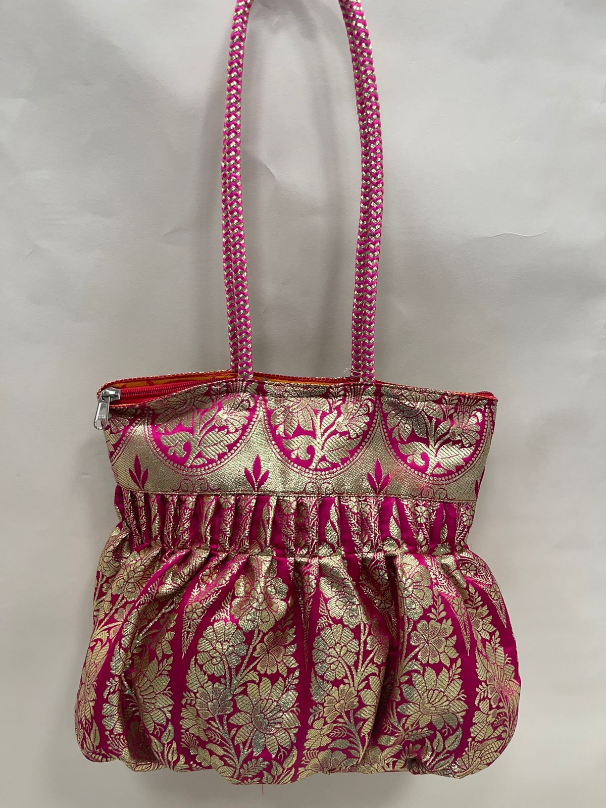 Pink Banarasi Hand Bag HBG_54
