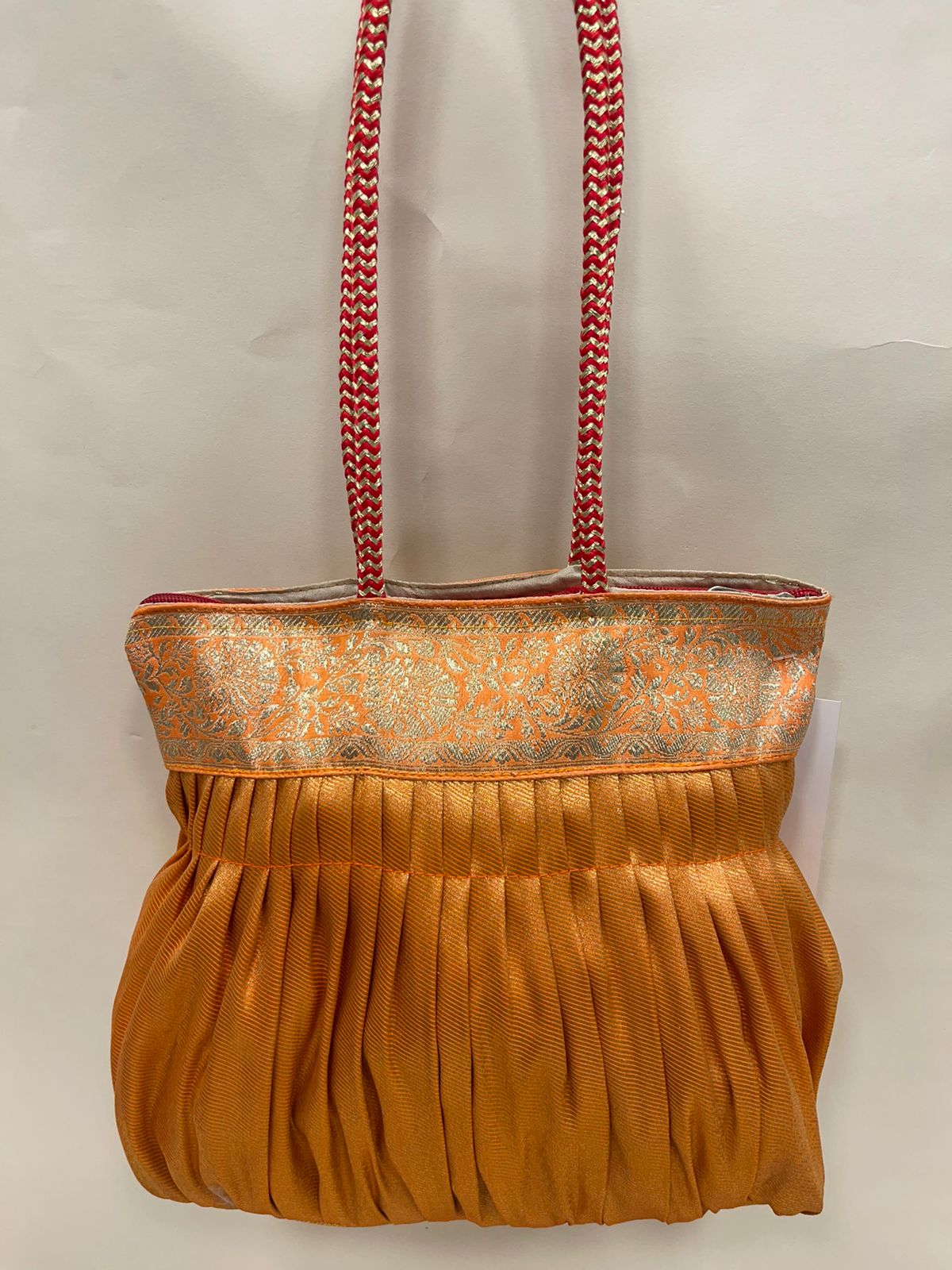 Orange Banarasi Hand Bag HBG_27