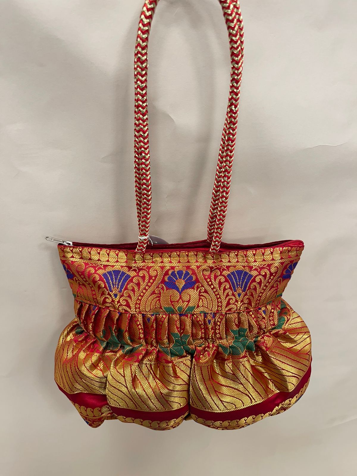Red Banarasi Hand Bag HBG_51