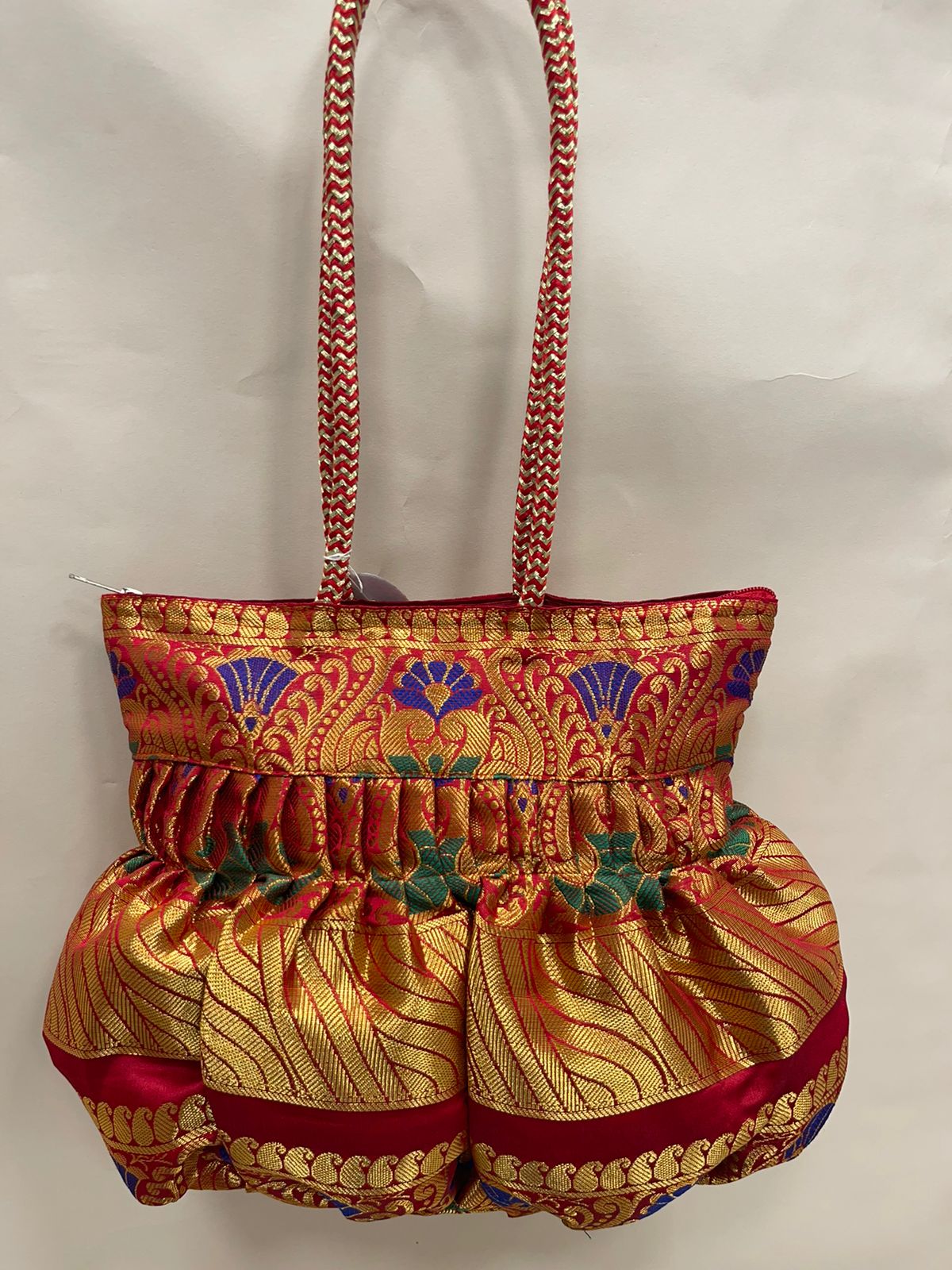 Red Banarasi Hand Bag HBG_51