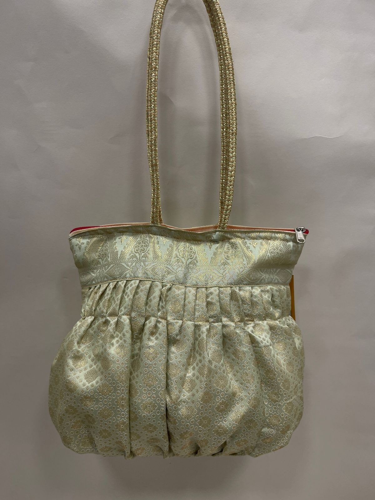 Sea Green Banarasi Hand Bag HBG_46
