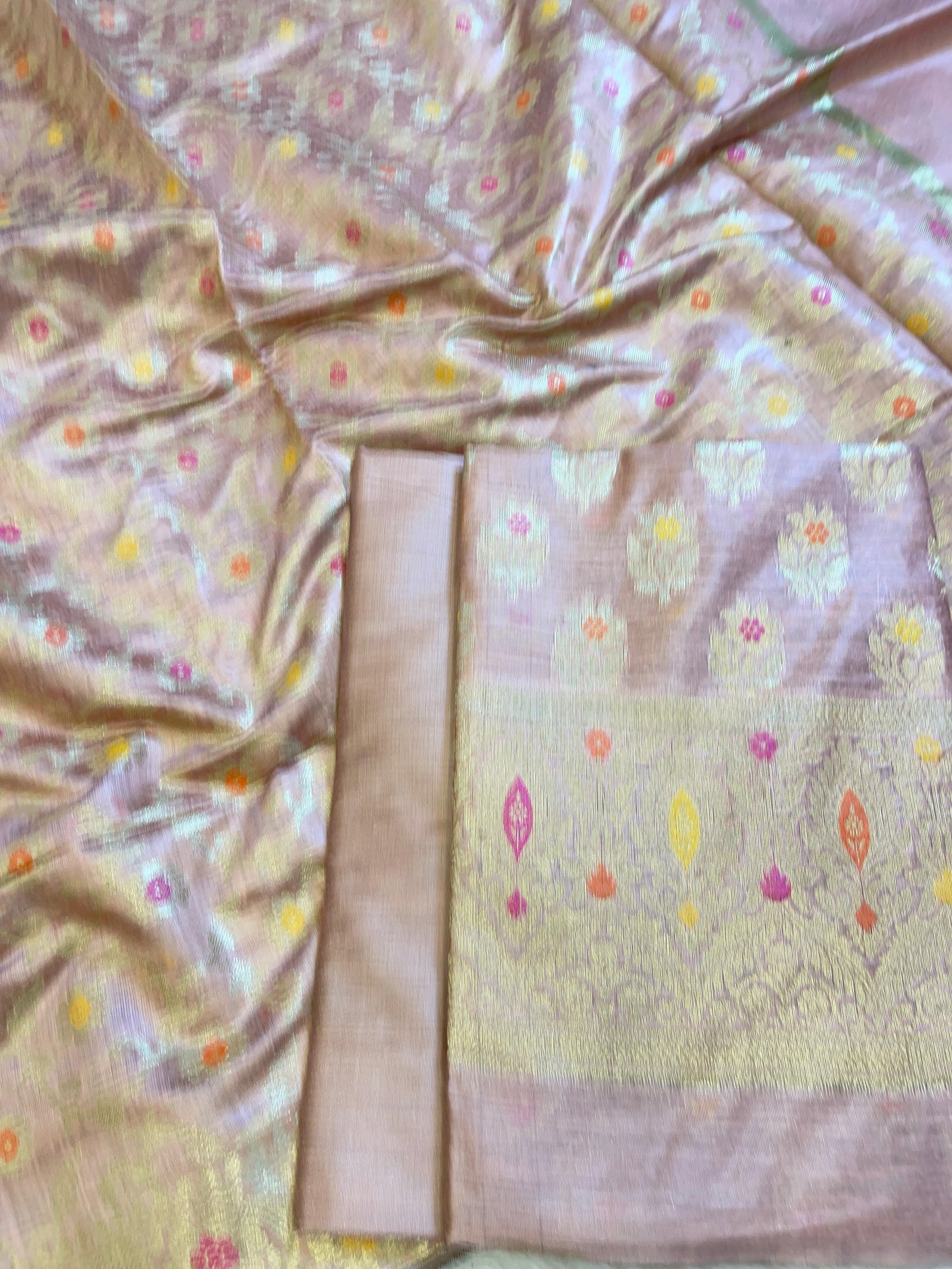 Peach Cotton Resham Minakari Alfi Zari Booti Banarasi Suit 625AJ_PBC7