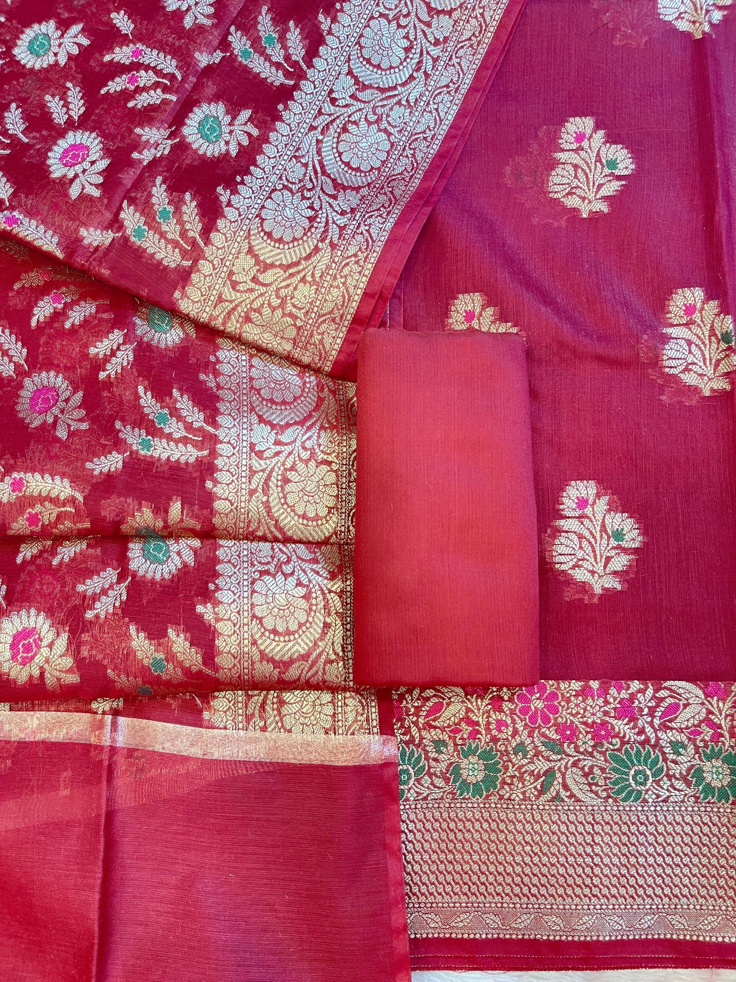 Magenta Cotton Resham Minakari Floral Zari Boota Banarasi Suit 625SHL_CT16