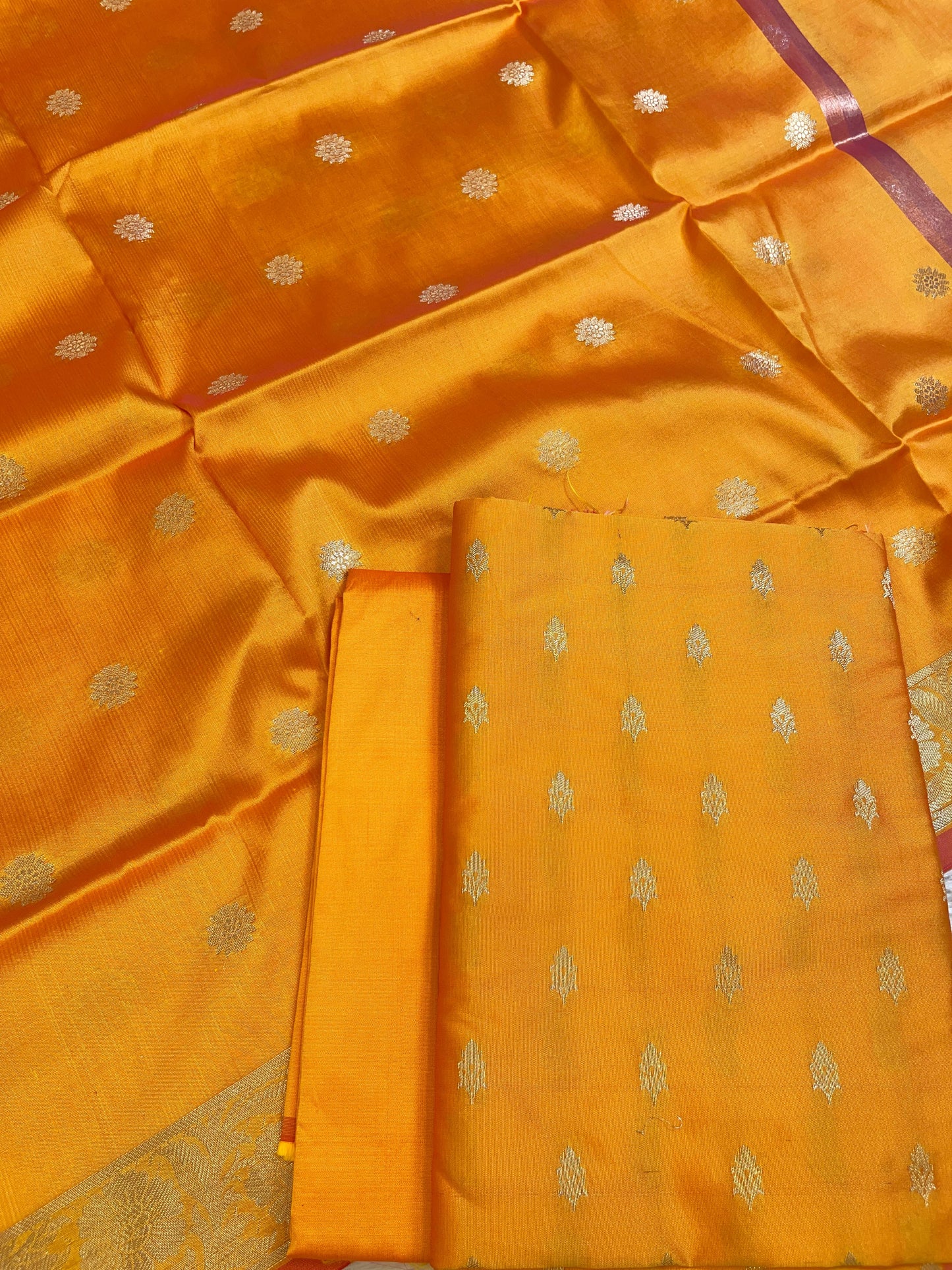 Gold Kiran Silk Floral Zari Booti Banarasi Suit 65SKL_KRN2