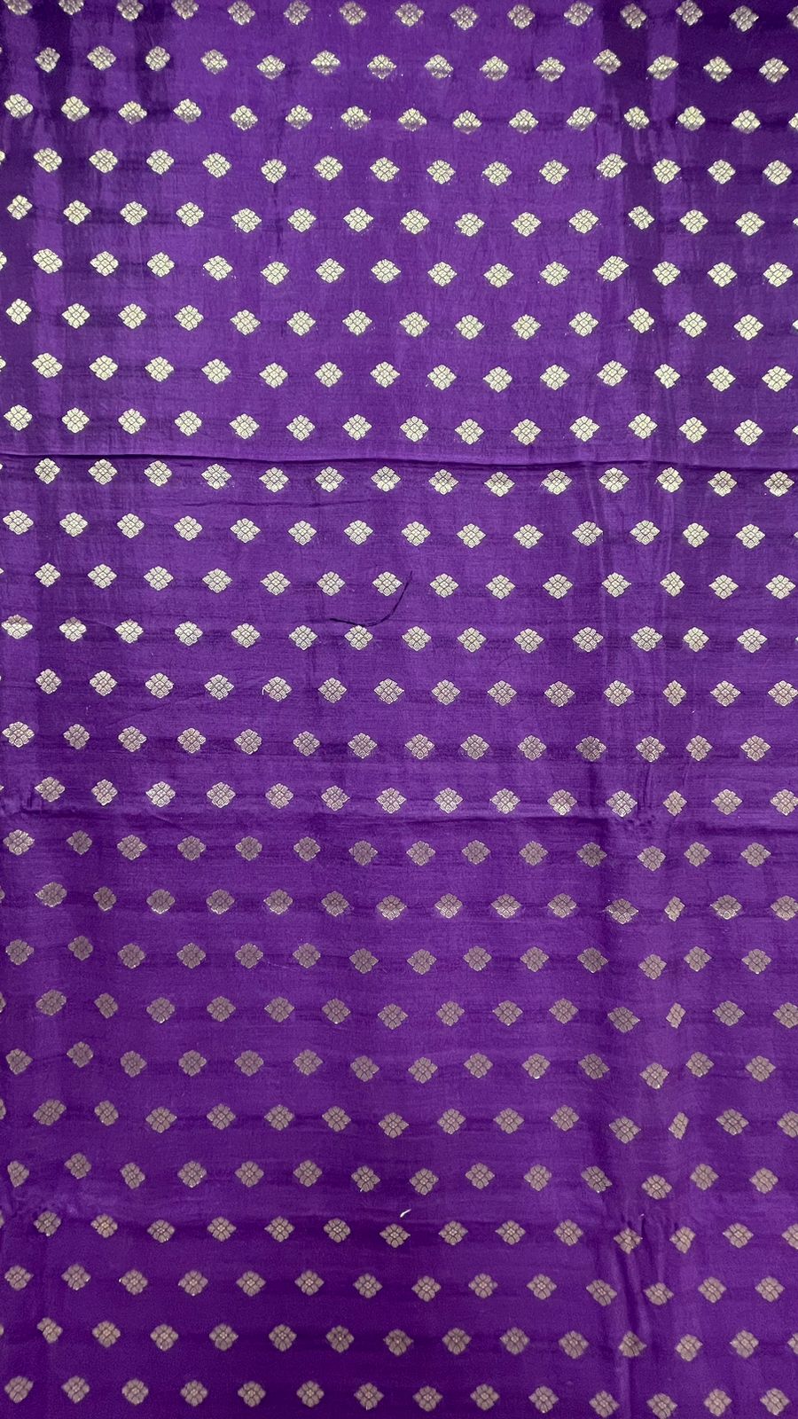Regal Radiance: Faishana Pure Silk Handloom Purple Chiniya Silk Gold Zari Booti and Tilfi Anchal with Tilfi Zari Border Purple Blouse Piece