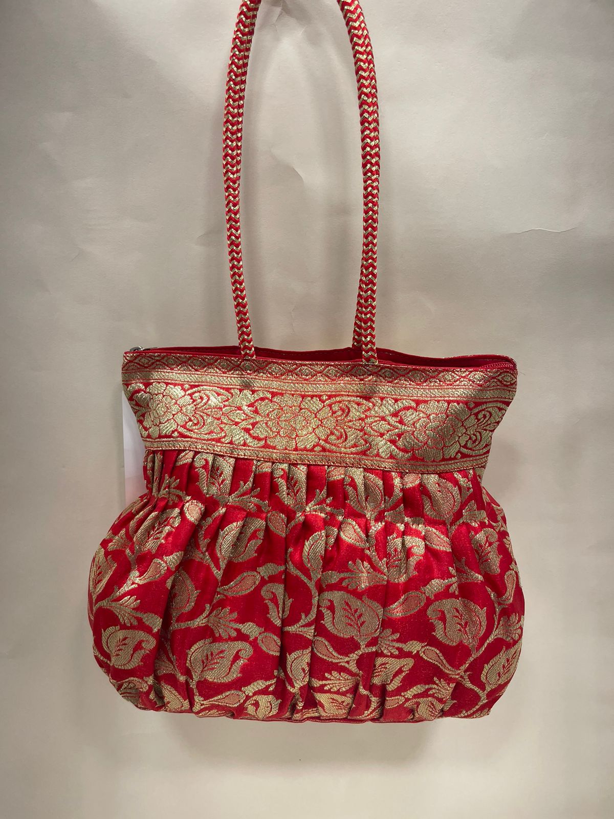 Red Banarasi Hand Bag HBG_20