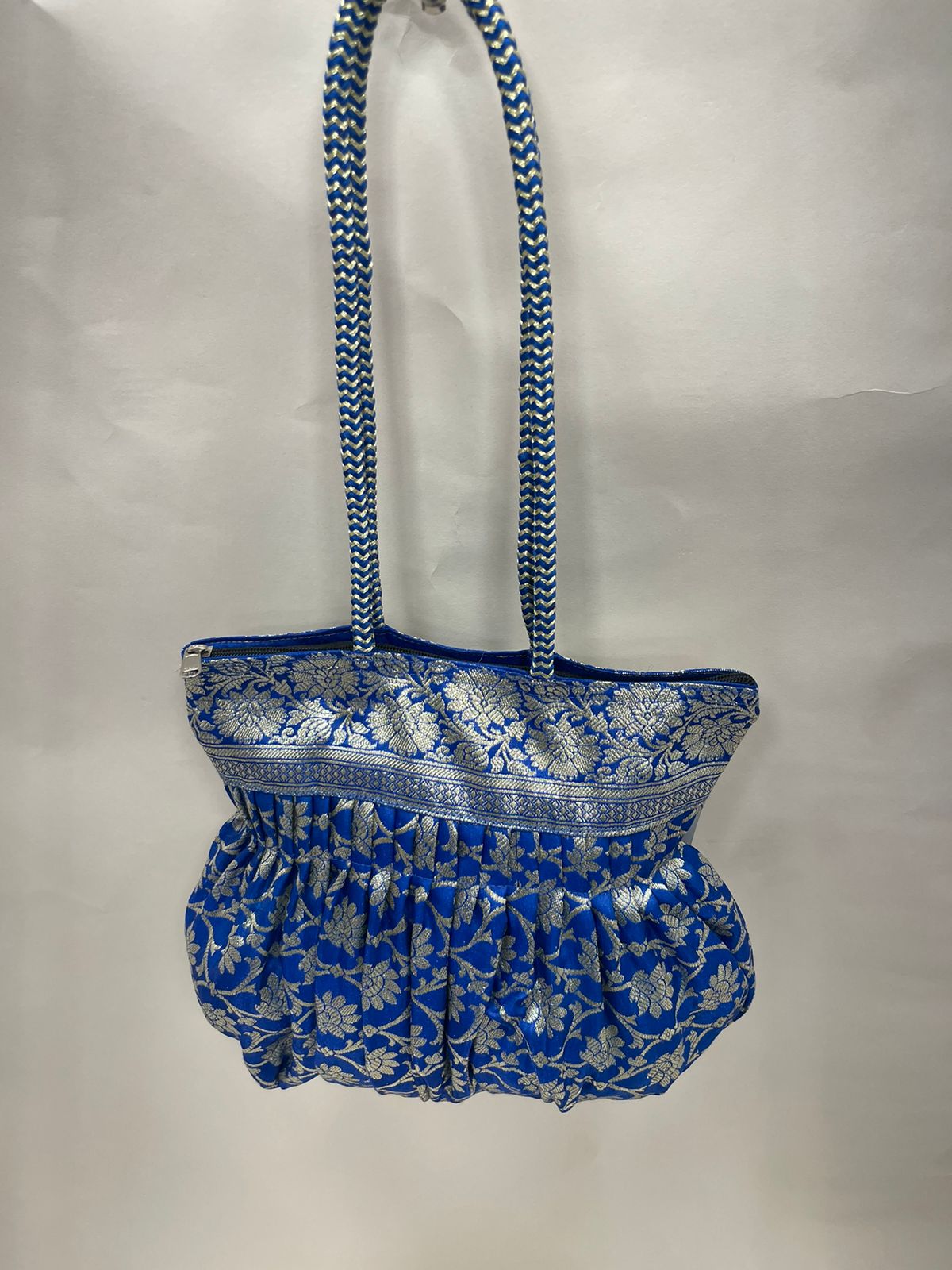 Blue Banarasi Hand Bag HBG_19