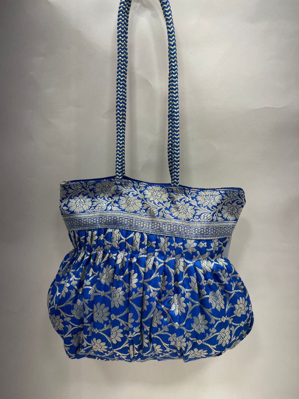 Blue Banarasi Hand Bag HBG_19