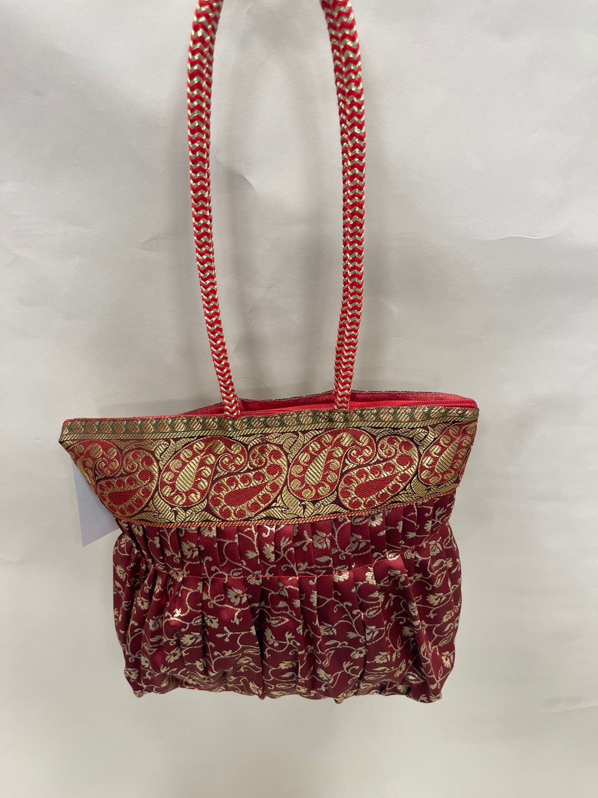Maroon Banarasi Hand Bag HBG_41