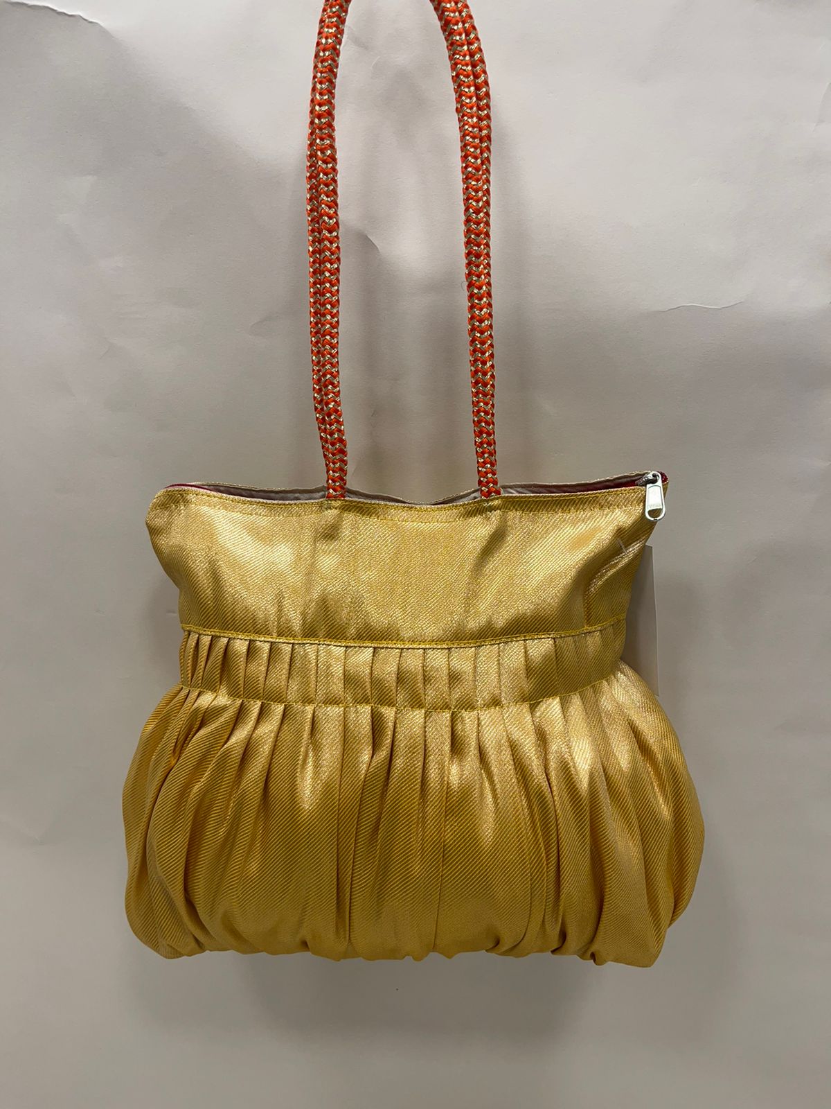 Yellow Banarasi Hand Bag HBG_29
