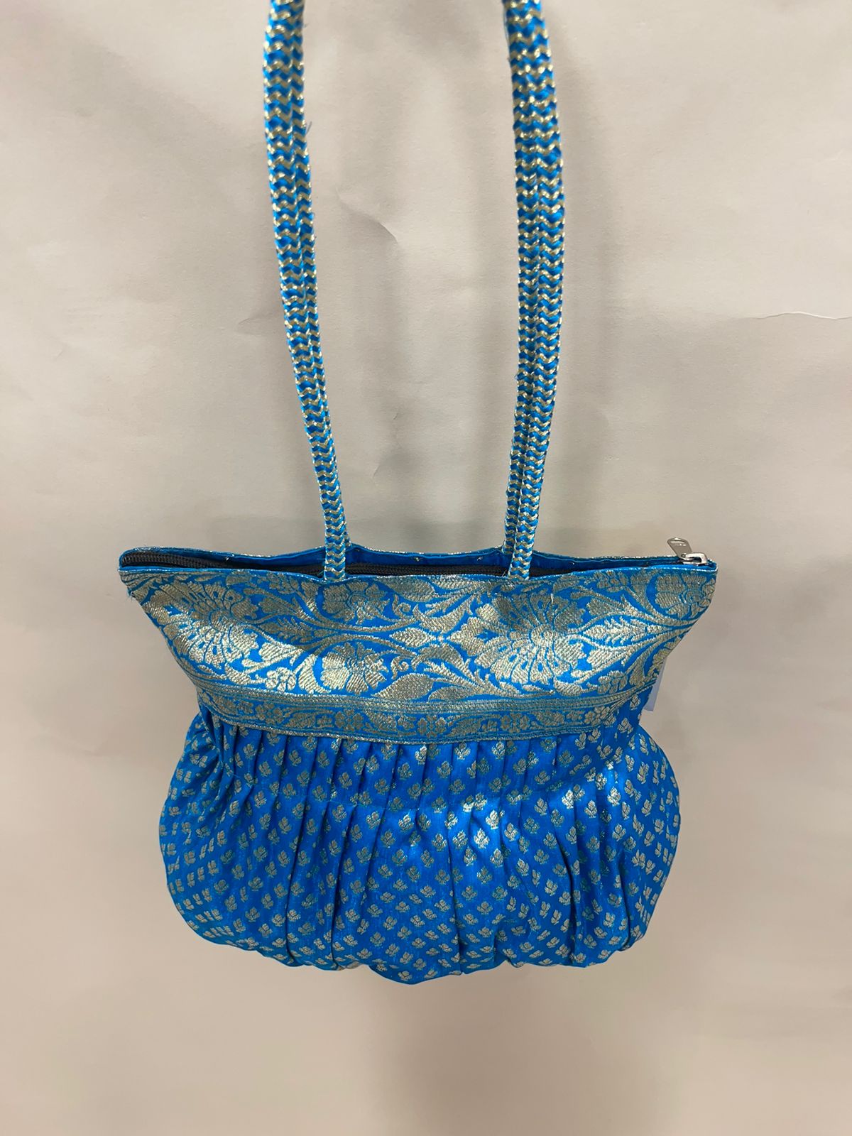 Blue Banarasi Hand Bag HBG_52