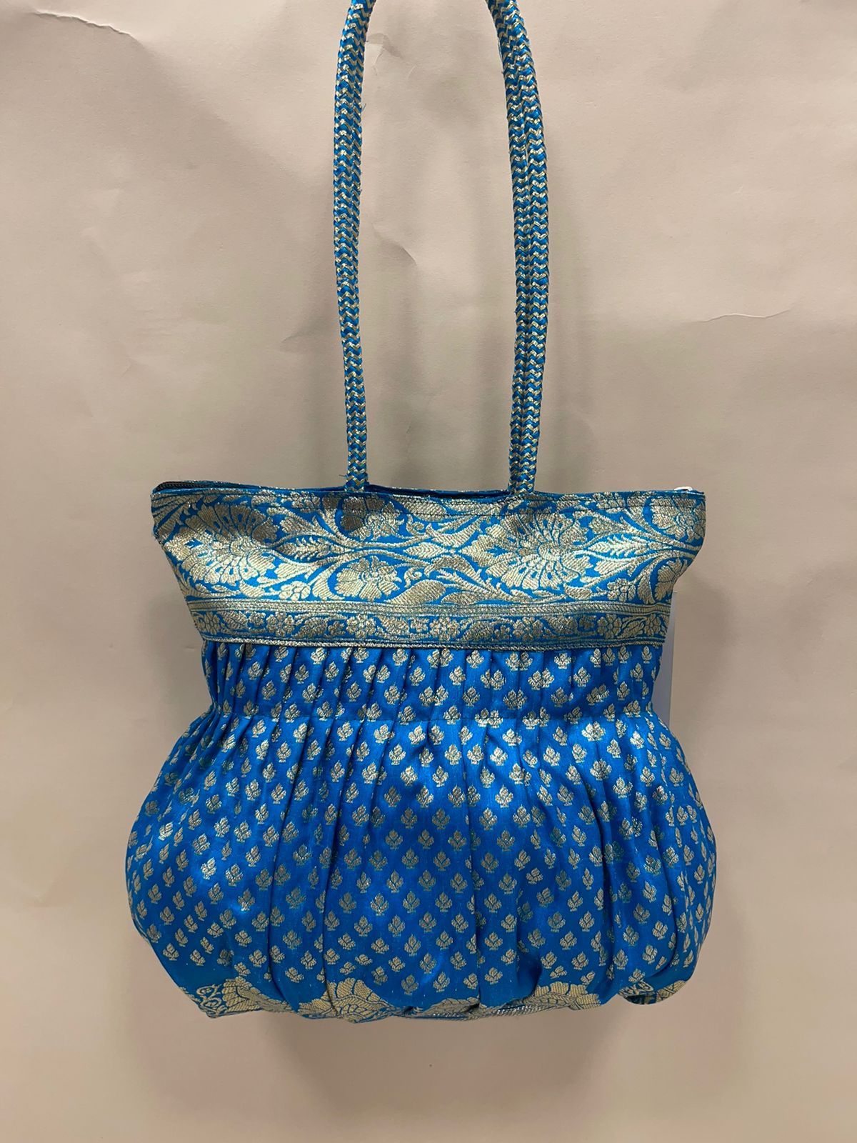 Blue Banarasi Hand Bag HBG_52
