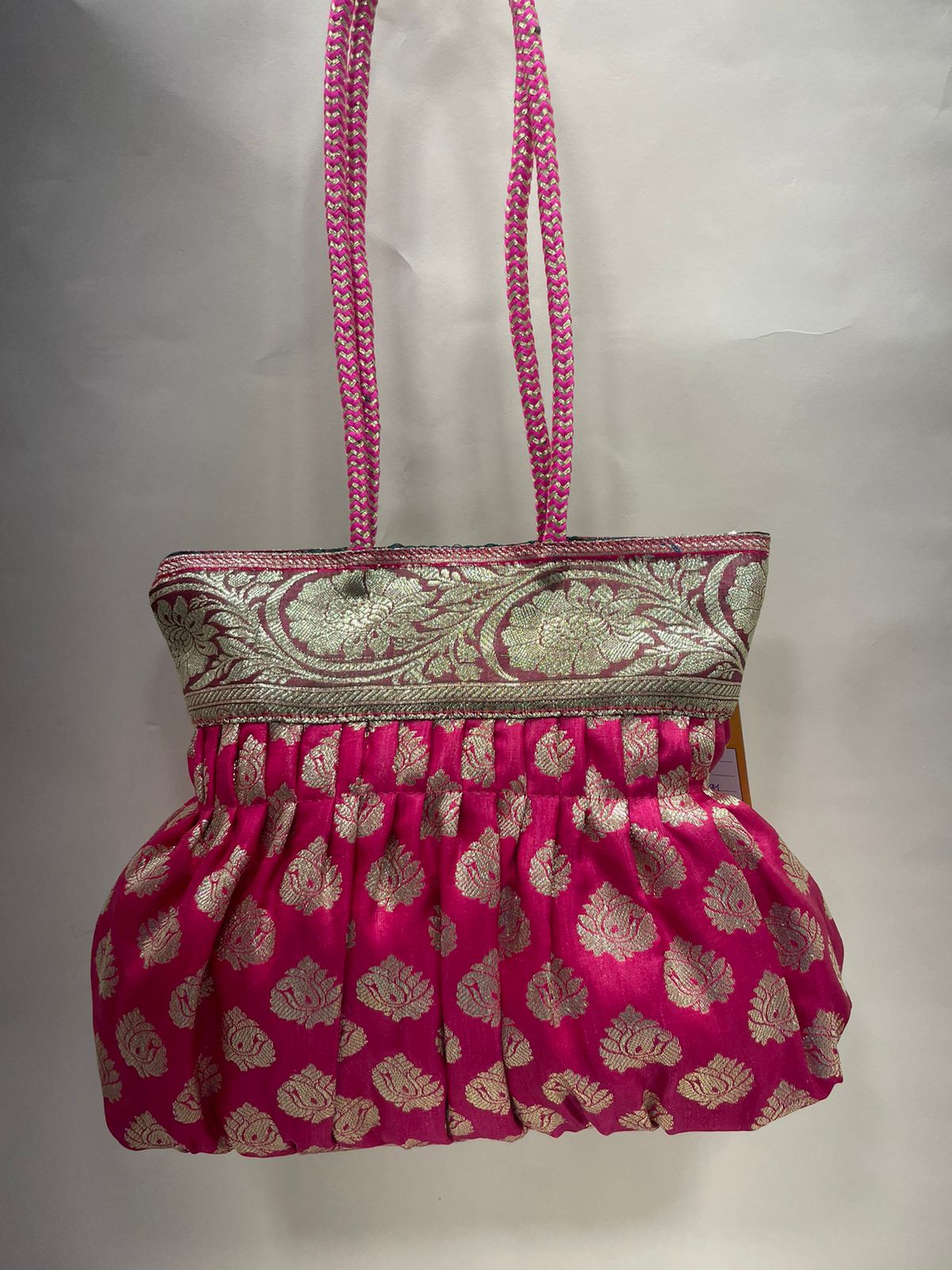 Pink Banarasi Hand Bag HBG_53