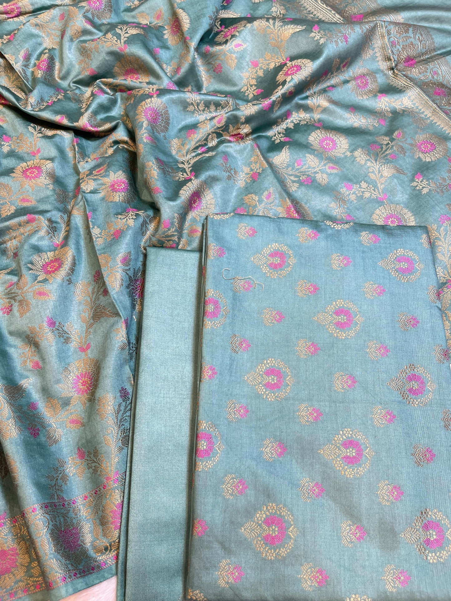 Light Blue Dyable Premium Cotton Resham Minakari Banarasi Suit 950AJ_NC17
