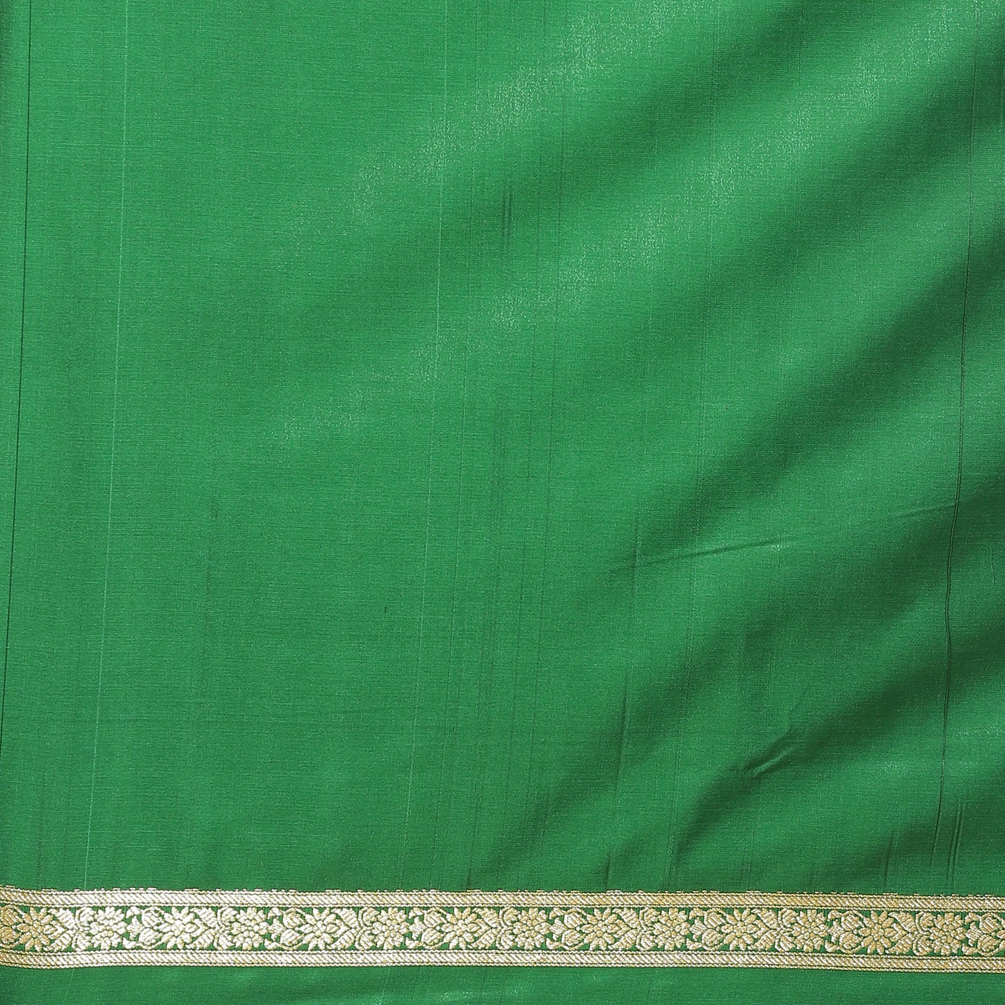 Faishana Presents Peach Mughal Motif Satin Silk Zari Booti Kadiyal Skirt Mustard & Green Border with Green Blouse Banarasi Saree