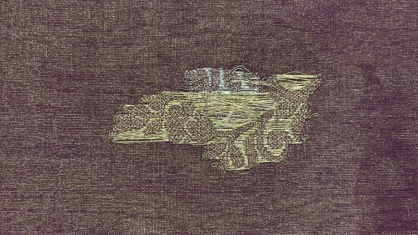 Faishana Pure Handloom Purple Kora Tissue Silk Sona Rupa Booti Zari with Contrast Yellow Kadhwa Mina Zari Border and Pallu with Contrast Yellow Blouse