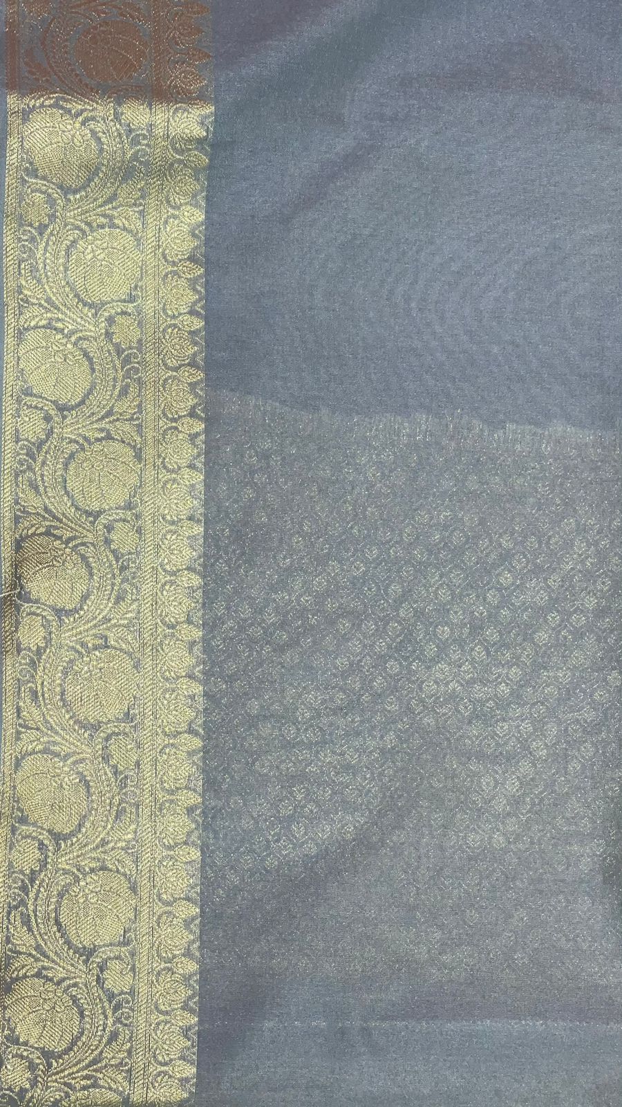 Grey Katan Silk Banarasi Sarees For Women GEASF205