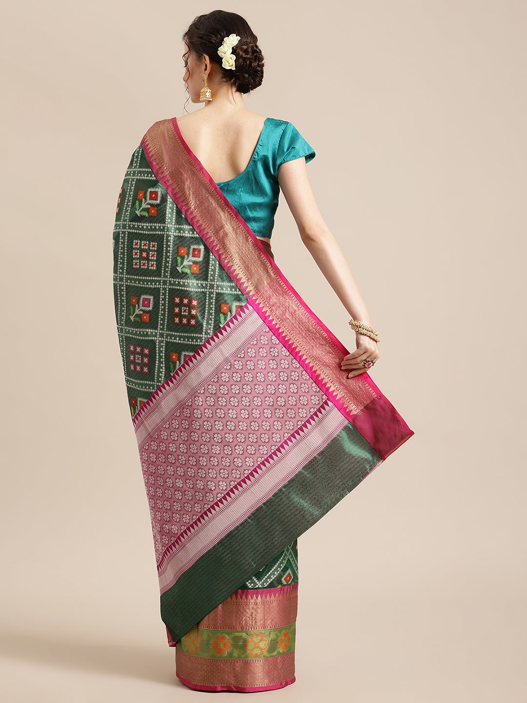 Green Art Silk Banarasi Sarees For Women GEASF_24