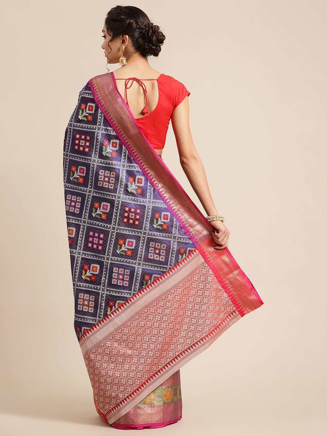 Blue Art Silk Banarasi Sarees For Women GEASF_25