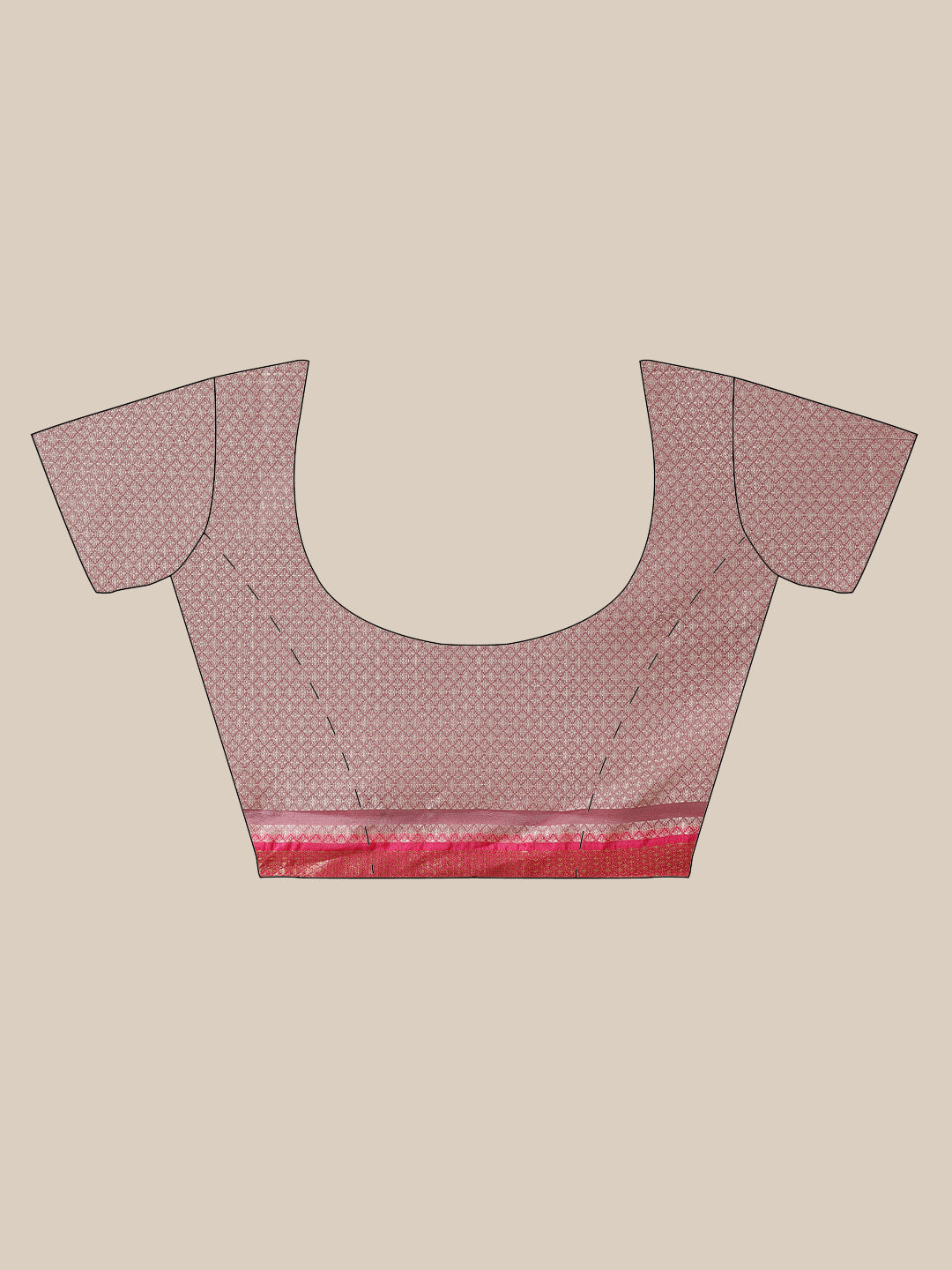 Faishana Presents Maroon & Pink Ikkat Patola Art Silk Skirt Pattu Border With Pink Blouse Banarasi Saree