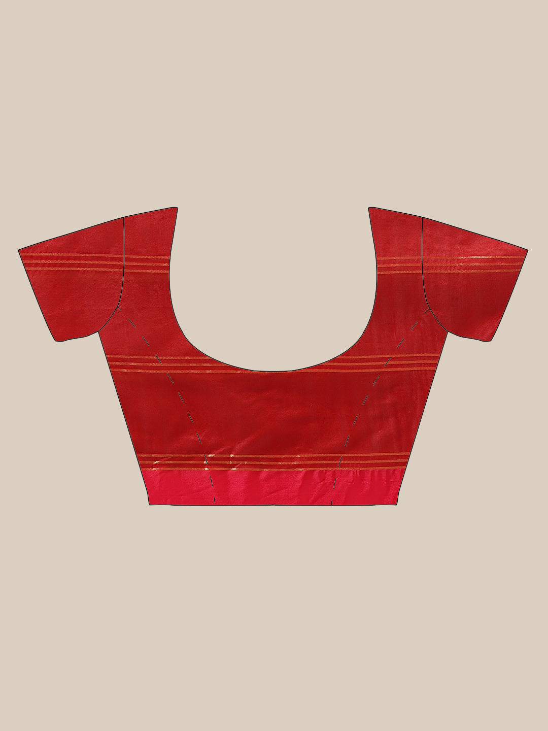 Faishana Presents Maroon & Red Rajkot Patola Art Silk Skirt Pattu Border With Red Blouse Banarasi Saree