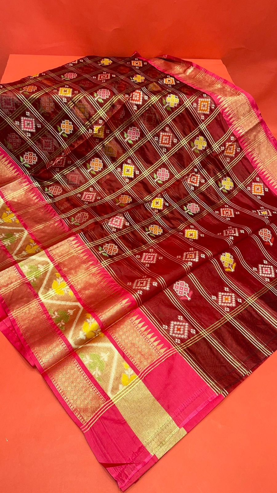 Maroon Art Silk Banarasi Sarees For Women GEASF_42