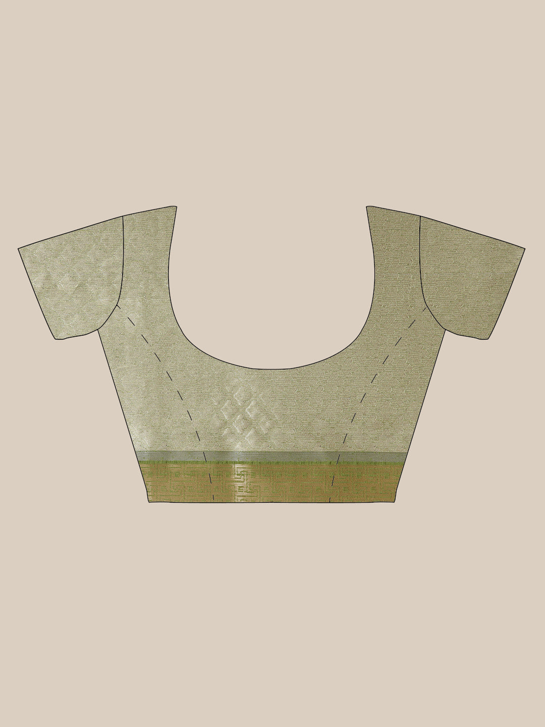 Faishana Presents Pistachio & Green Tissue Meena Jaal Border With Green Blouse Banarasi Saree