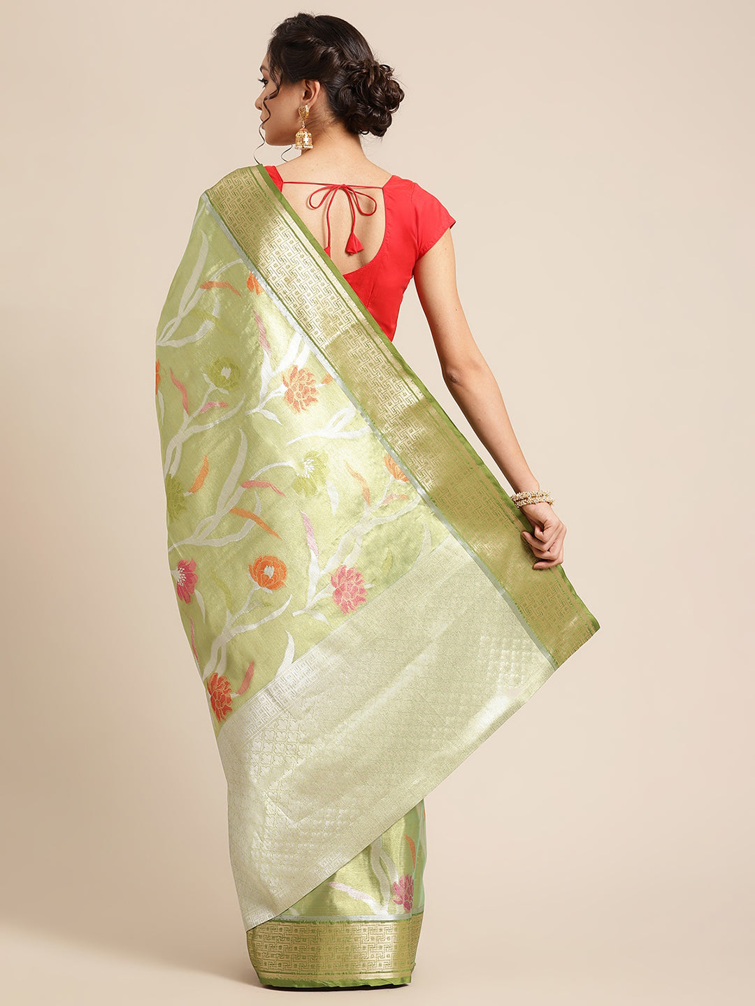 Gold Tissue Banarasi Sarees For Women GEASF_51