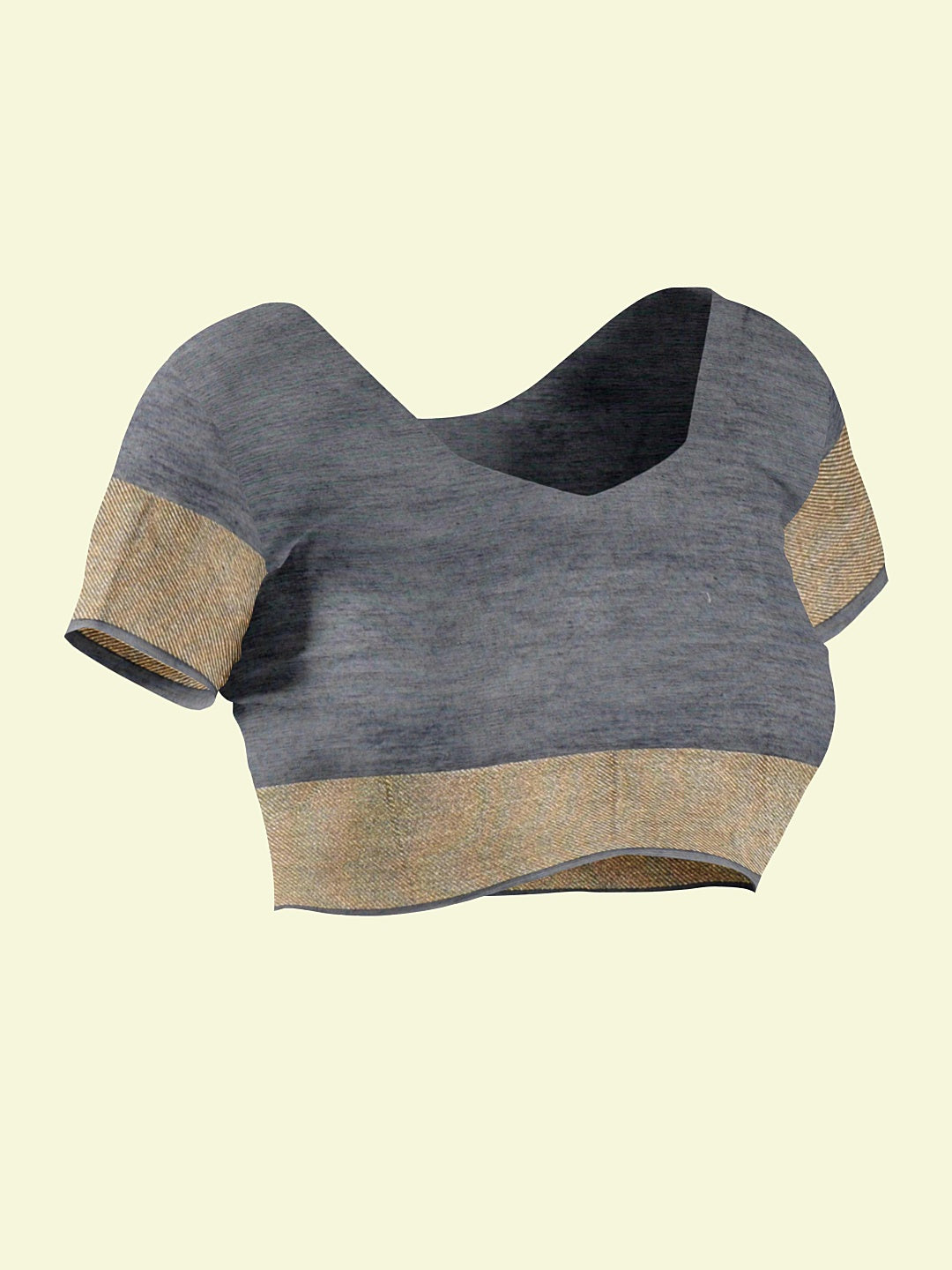 Grey Cotton Blend Banarasi Sarees For Women GEASF_700
