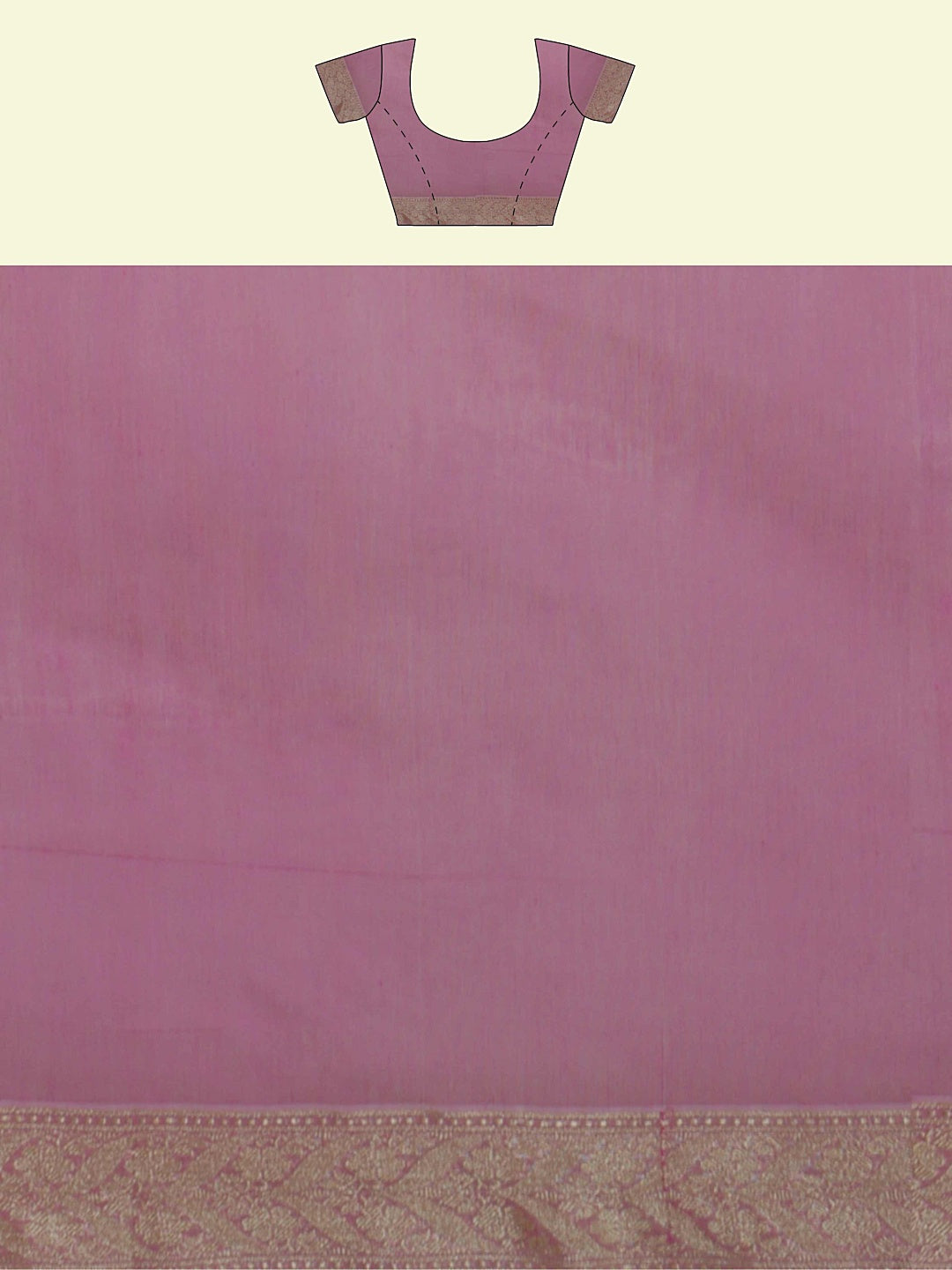Faishana Presents Pink Kora Cotton Alfi Booti With Pink Blouse Banarasi Saree