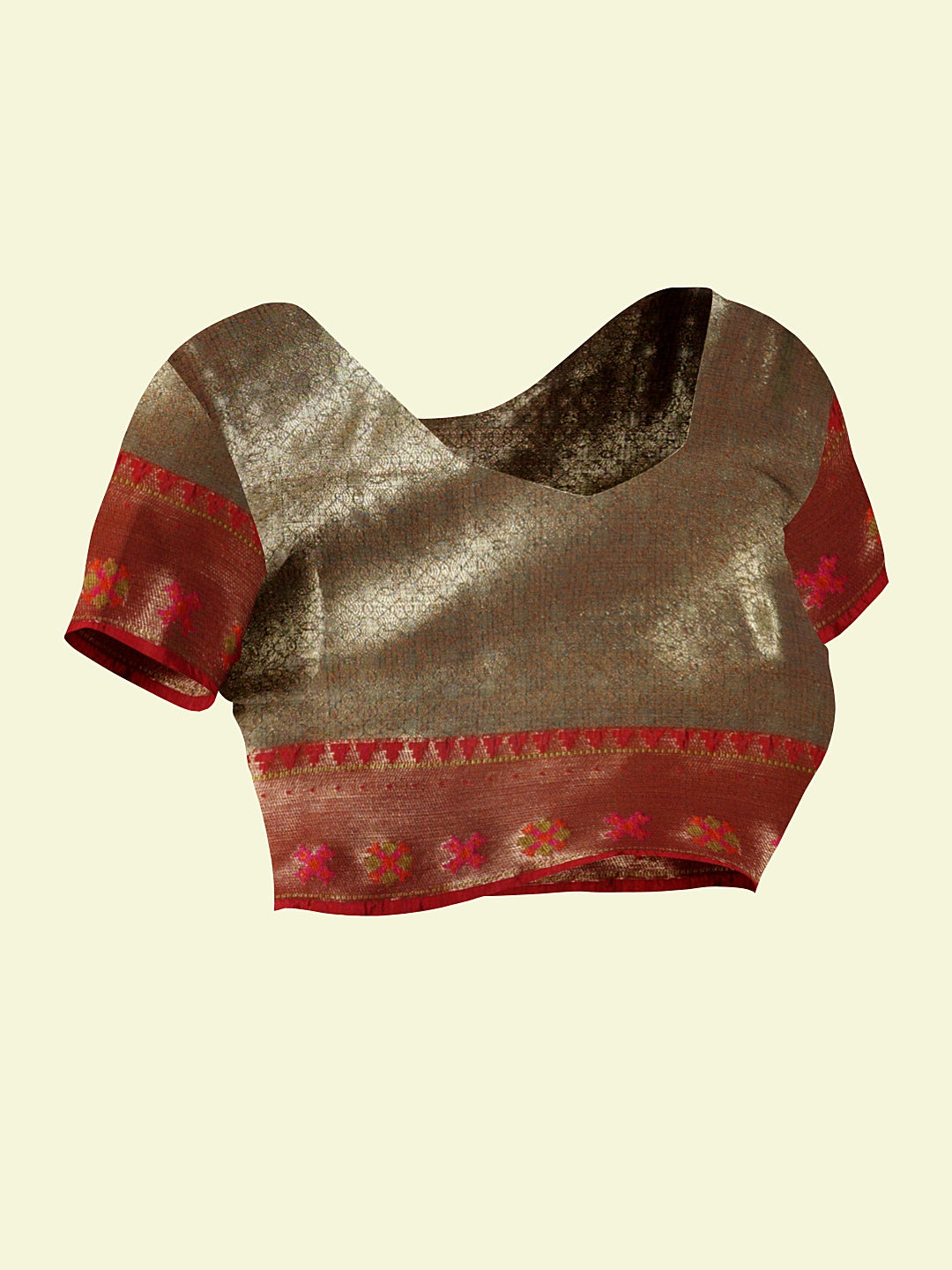 Faishana Presents Black Cotton Motif Booti With Black Blouse Banarasi Saree