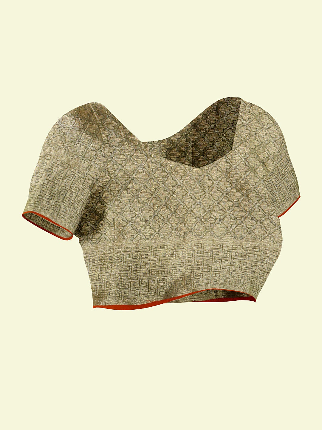 Grey Cotton Blend Banarasi Sarees For Women GEASF_760