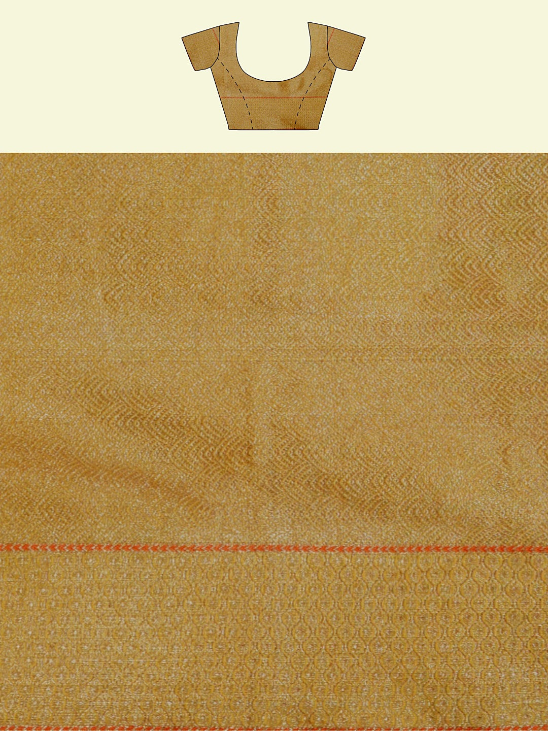 Faishana Presents Yellow Cotton Floral Booti Yellow Border With Yellow Blouse Banarasi Saree