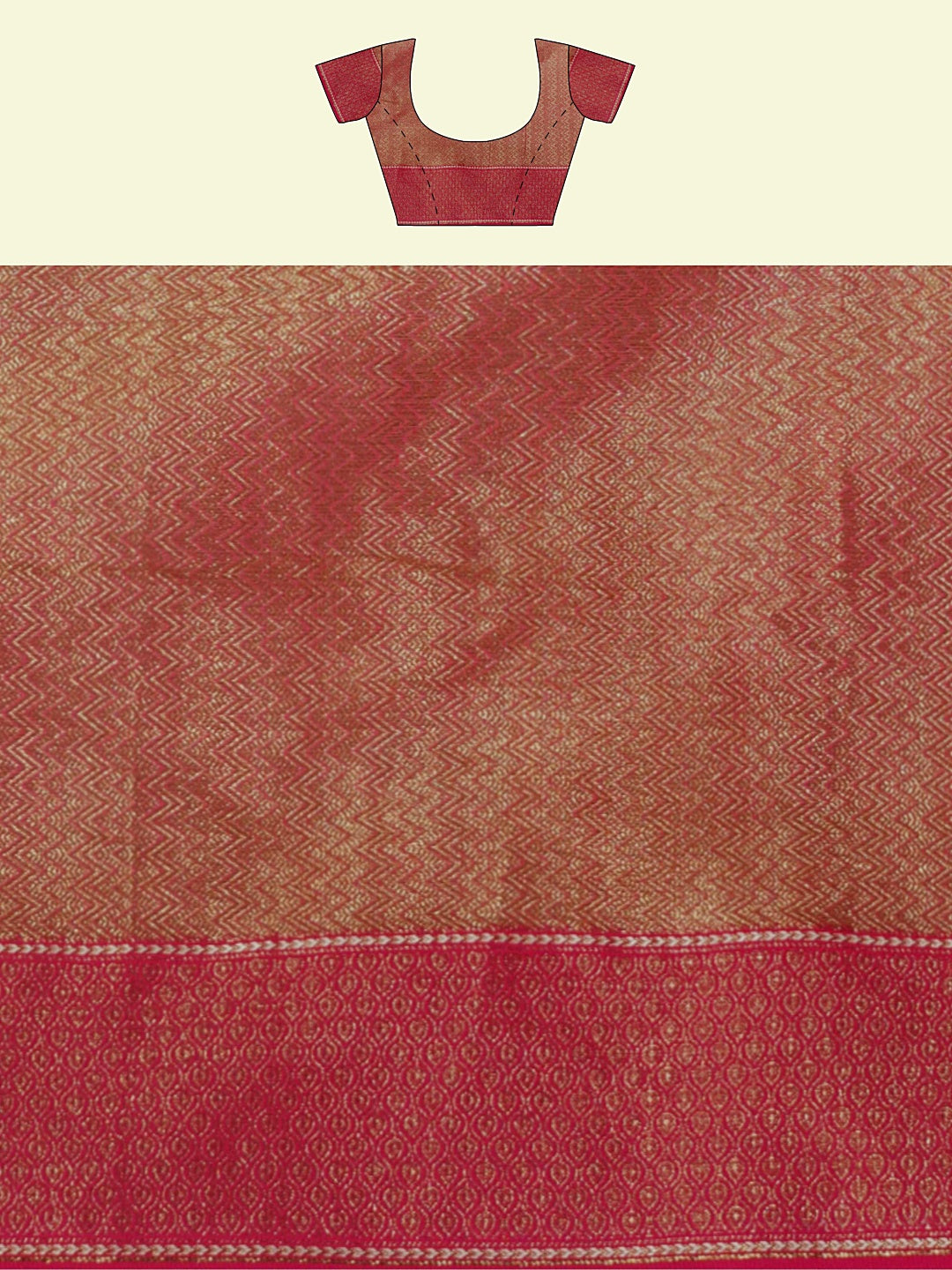 Faishana Presents Green Cotton Aada Stripe Jaal With Saree With Pink Blouse Banarasi Saree