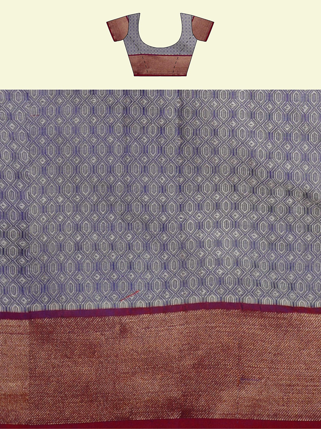 Blue Cotton Blend Banarasi Sarees For Women GEASF_772
