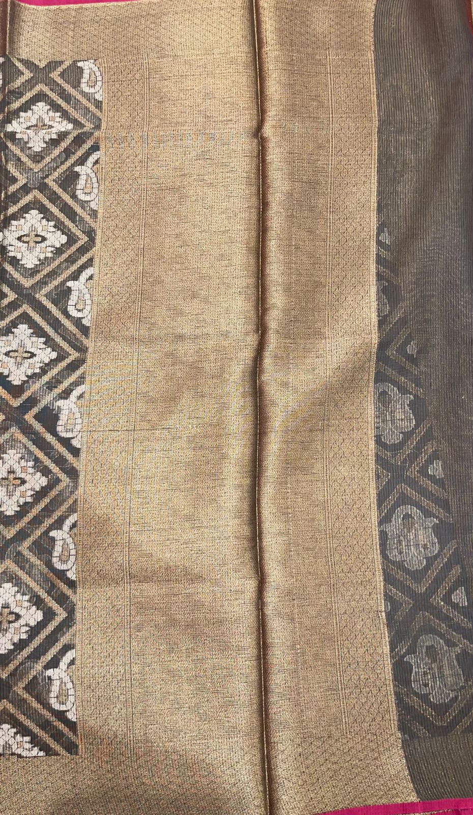 Grey Cotton Blend Banarasi Sarees For Women GEASF_775
