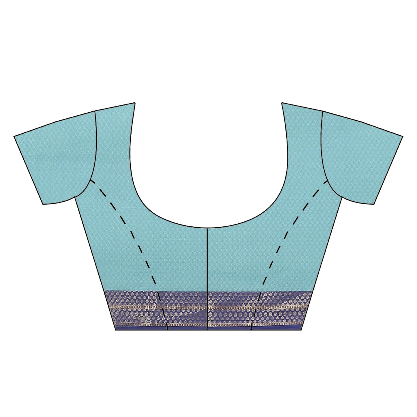 Faishana Presents Turqouise Blue Resham Brocade Contrast Blue Zari Pattu Border Banarasi Saree