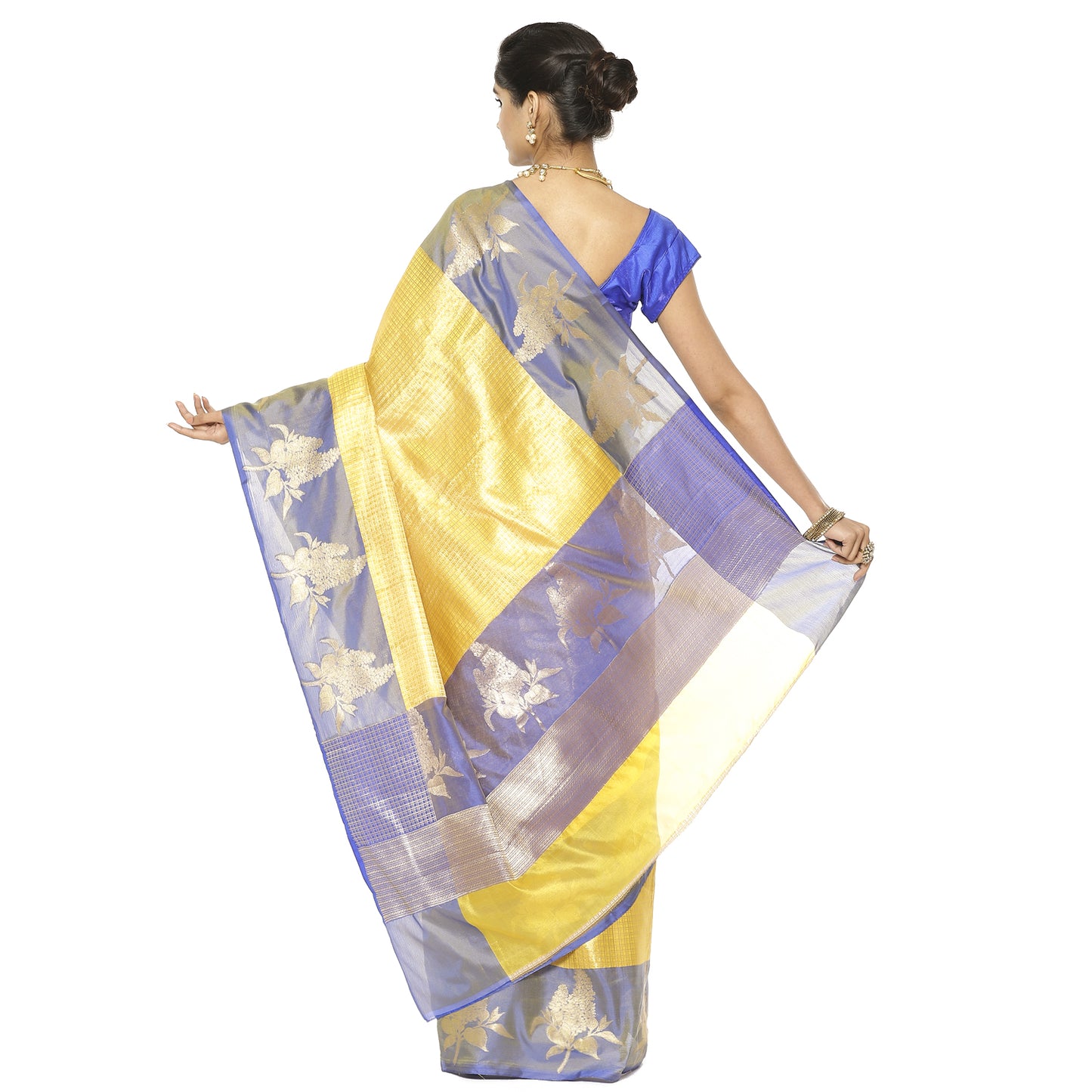 Gold Kanchi Silk Banarasi Sarees For Women GEBE18