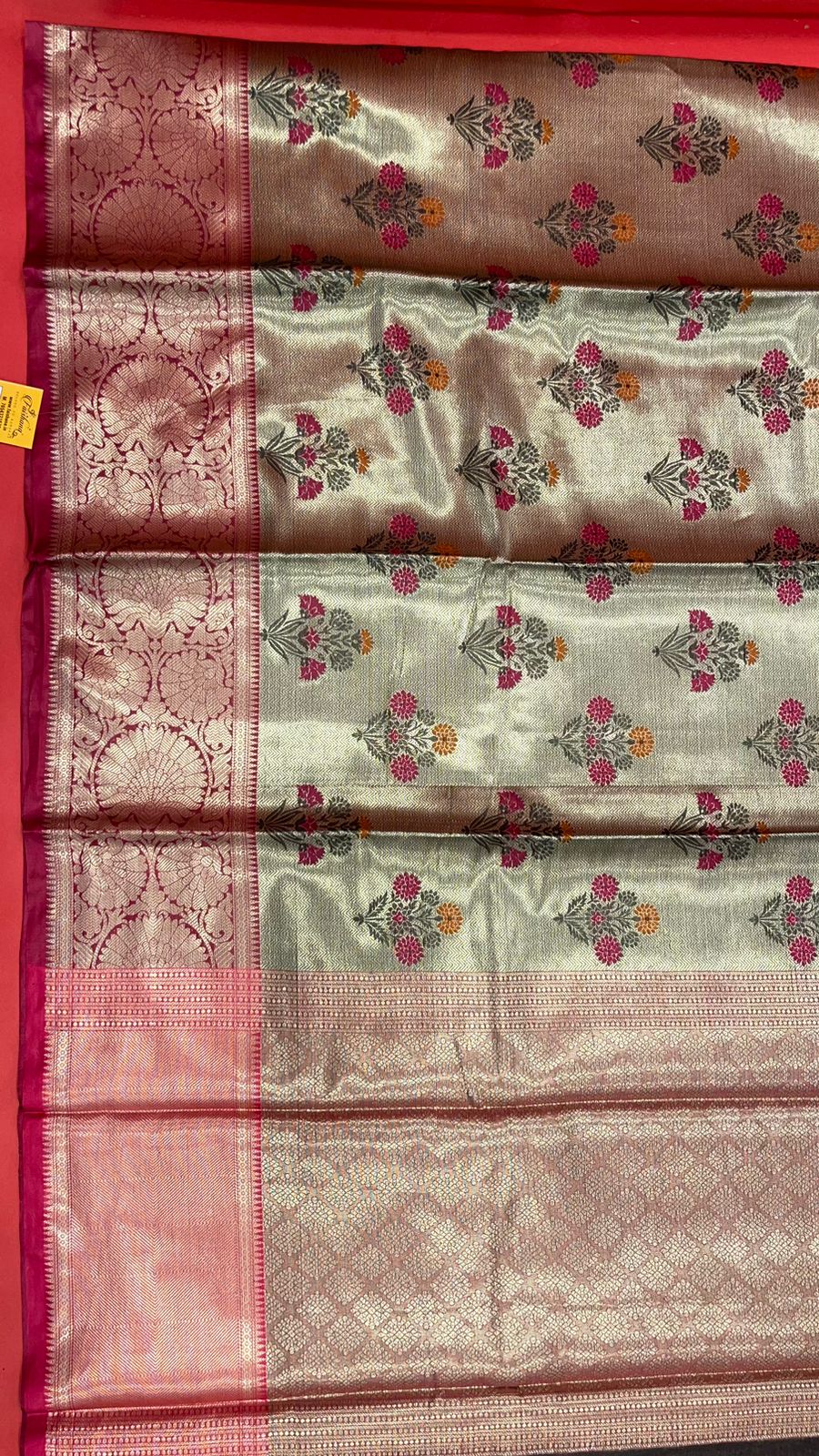 Grey Kanchi Silk Banarasi Sarees For Women GEBE2