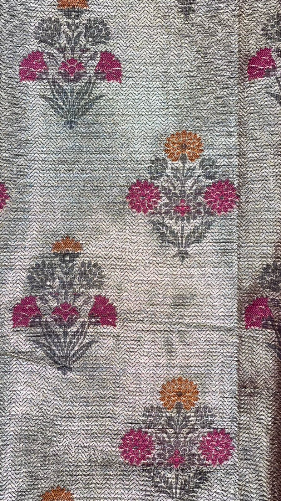 Grey Kanchi Silk Banarasi Sarees For Women GEBE2