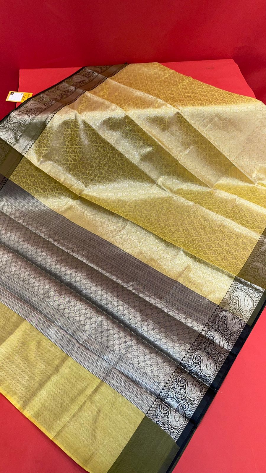 Yellow Kanchi Silk Banarasi Sarees For Women GEBE8