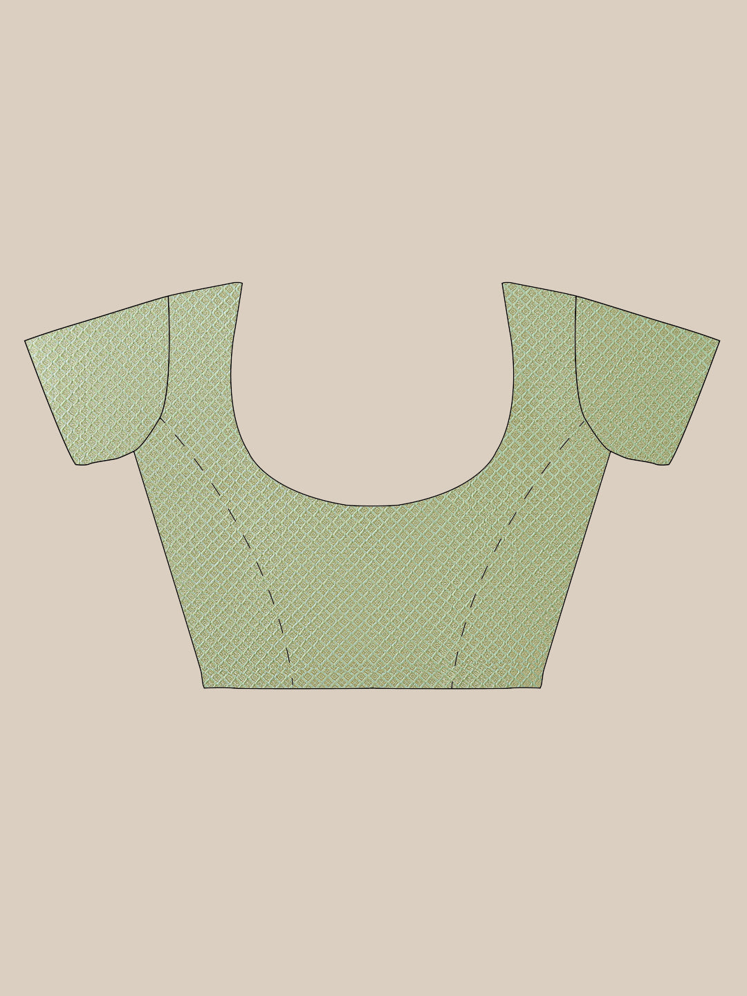 Faishana Presents Handwoven Seagreen Bright Silk Boota Skirt Border With Seagreen Blouse Banarasi Saree