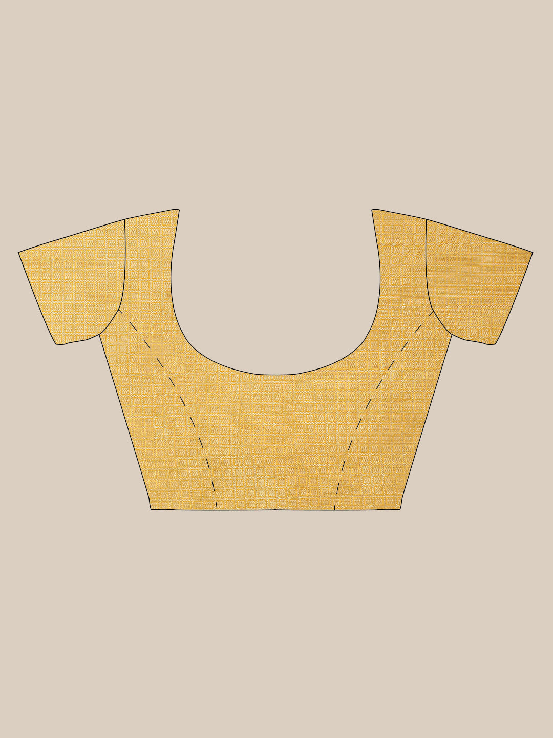 Faishana Presents Handwoven Gold Bright Silk Boota Zari Border With Gold Blouse Banarasi Saree