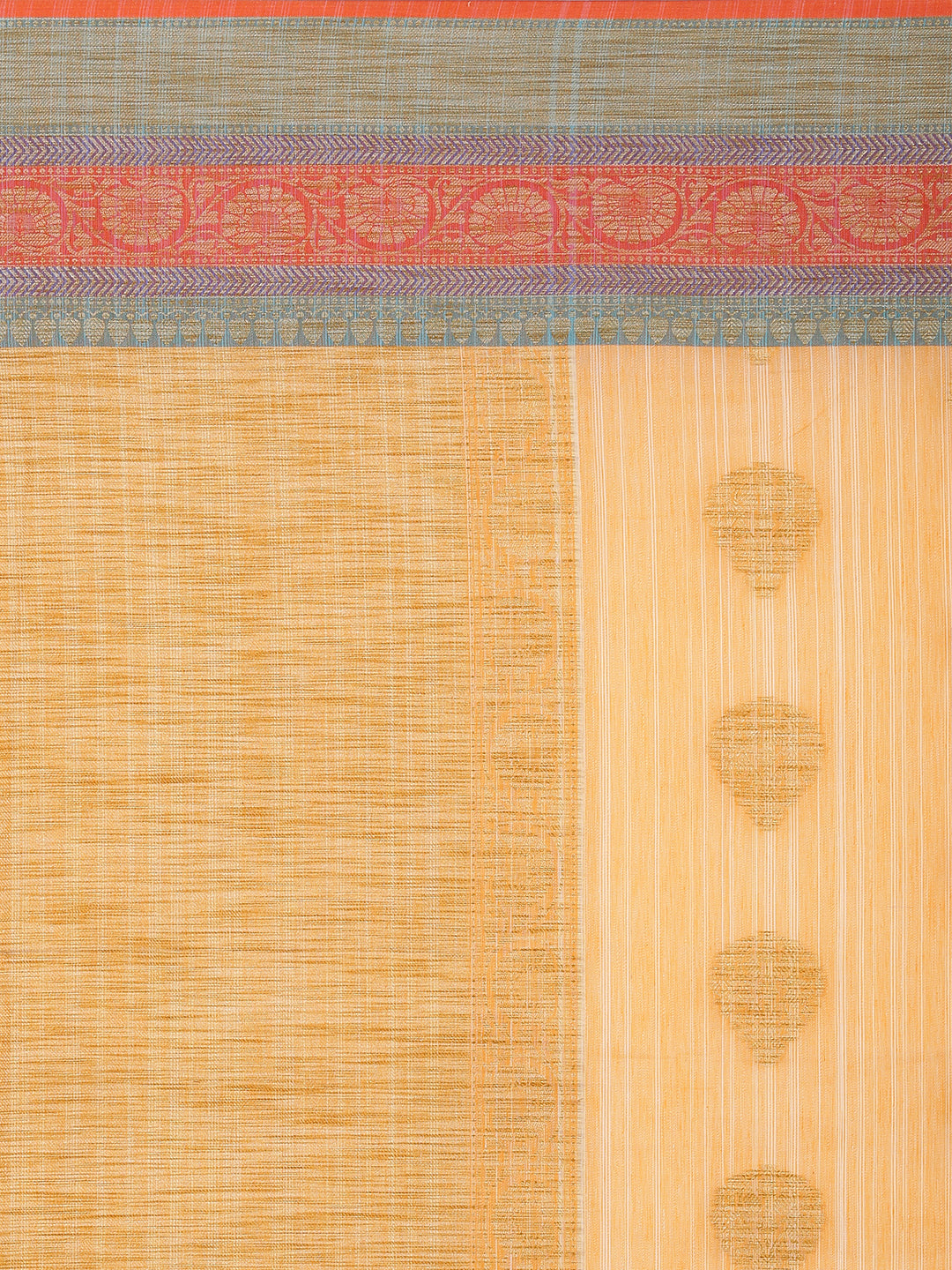 Faishana Presents Women's Orange Art Silk Saree With Blouse Piece