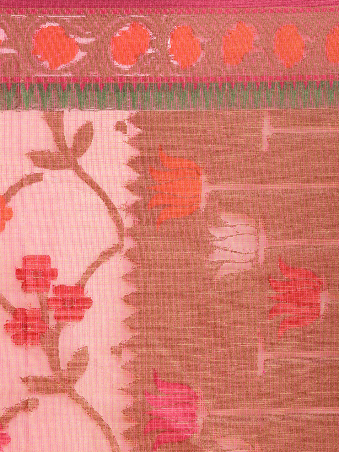 Faishana Presents Women's Orange Art Silk Saree With Blouse Piece