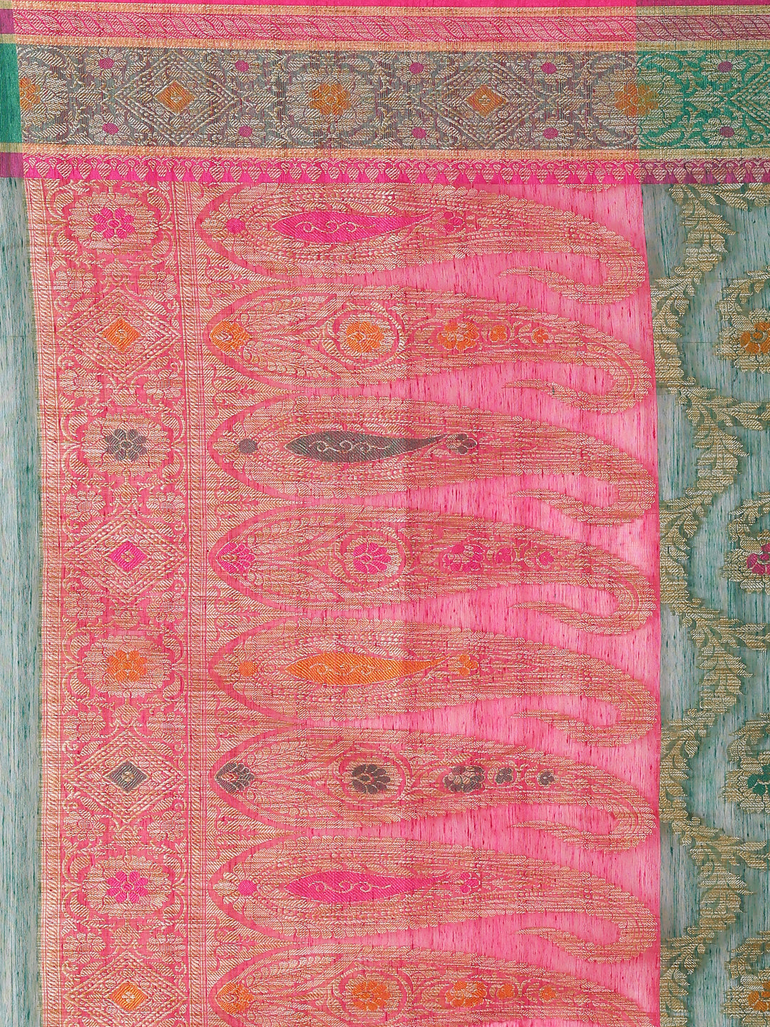 Faishana Presents Women's Green Art Silk Saree With Blouse Piece