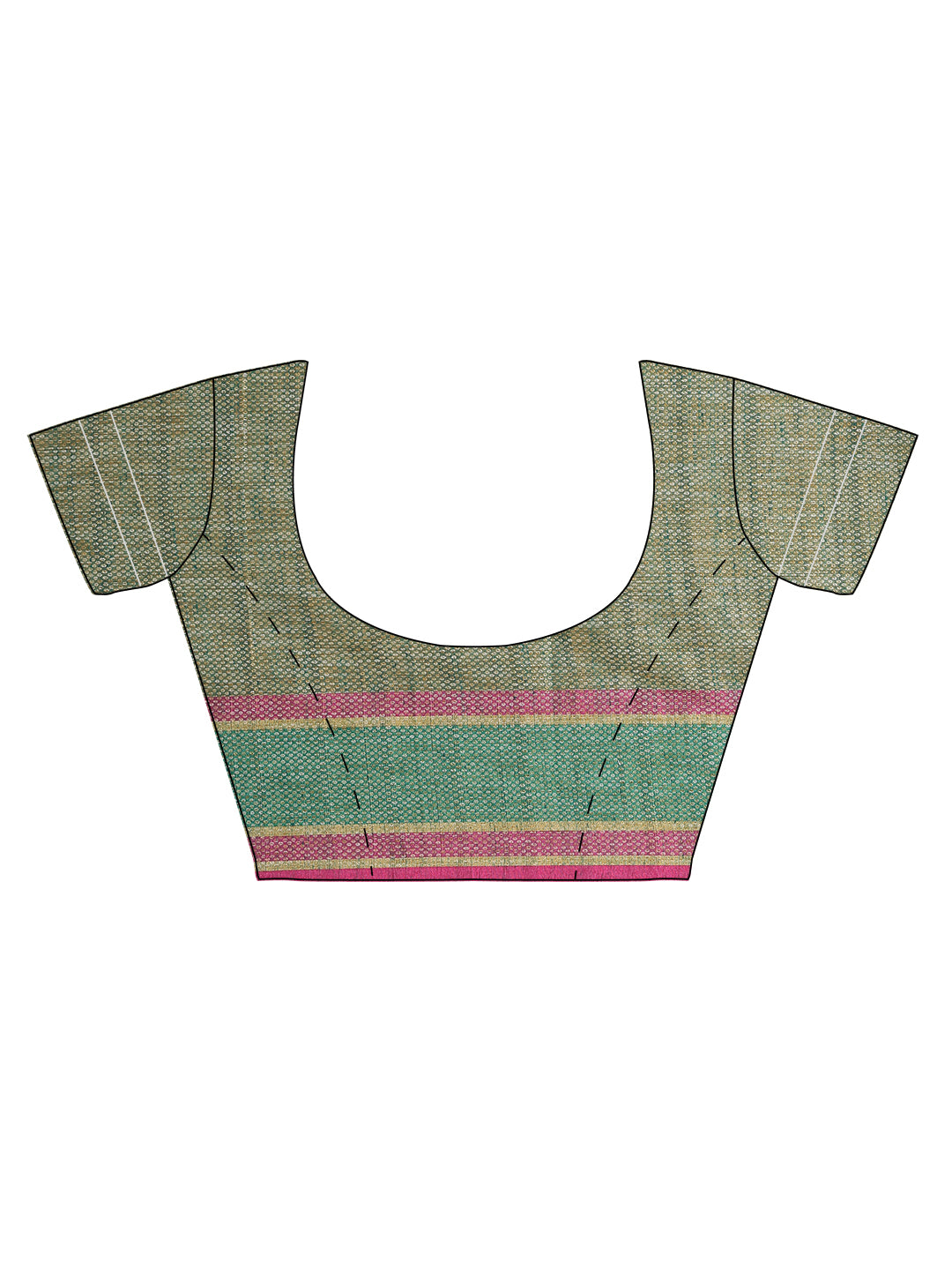 Faishana Presents Women's Green Art Silk Saree With Blouse Piece