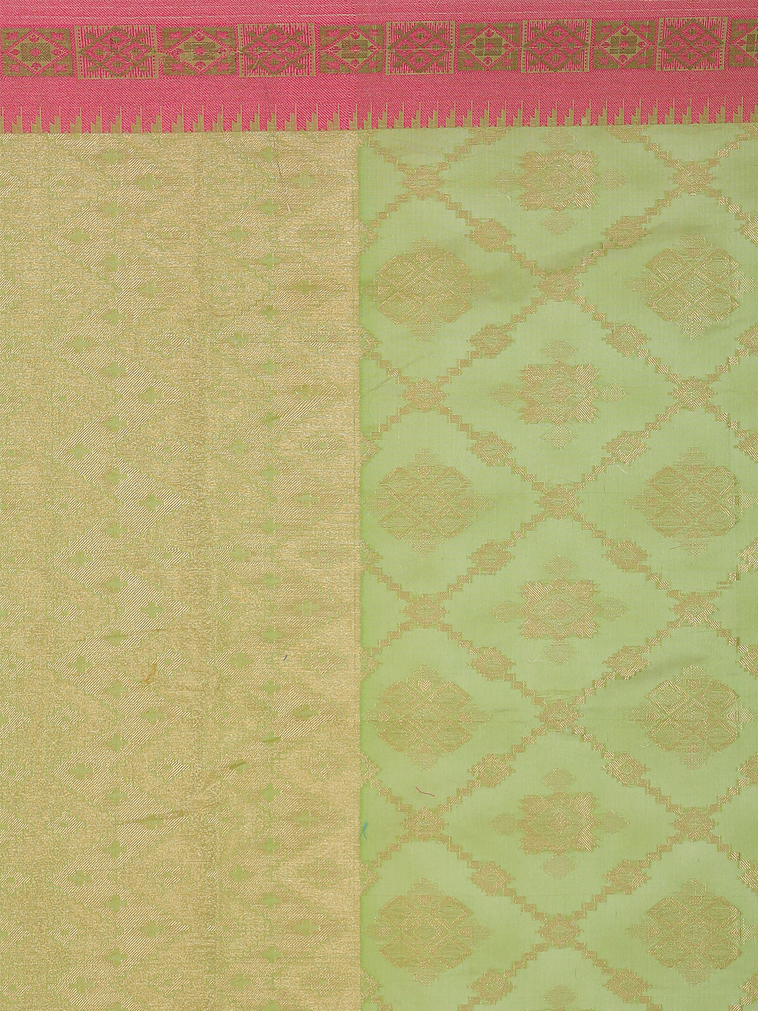 Faishana Presents Women's Green Art Silk Saree With Blouse Piece